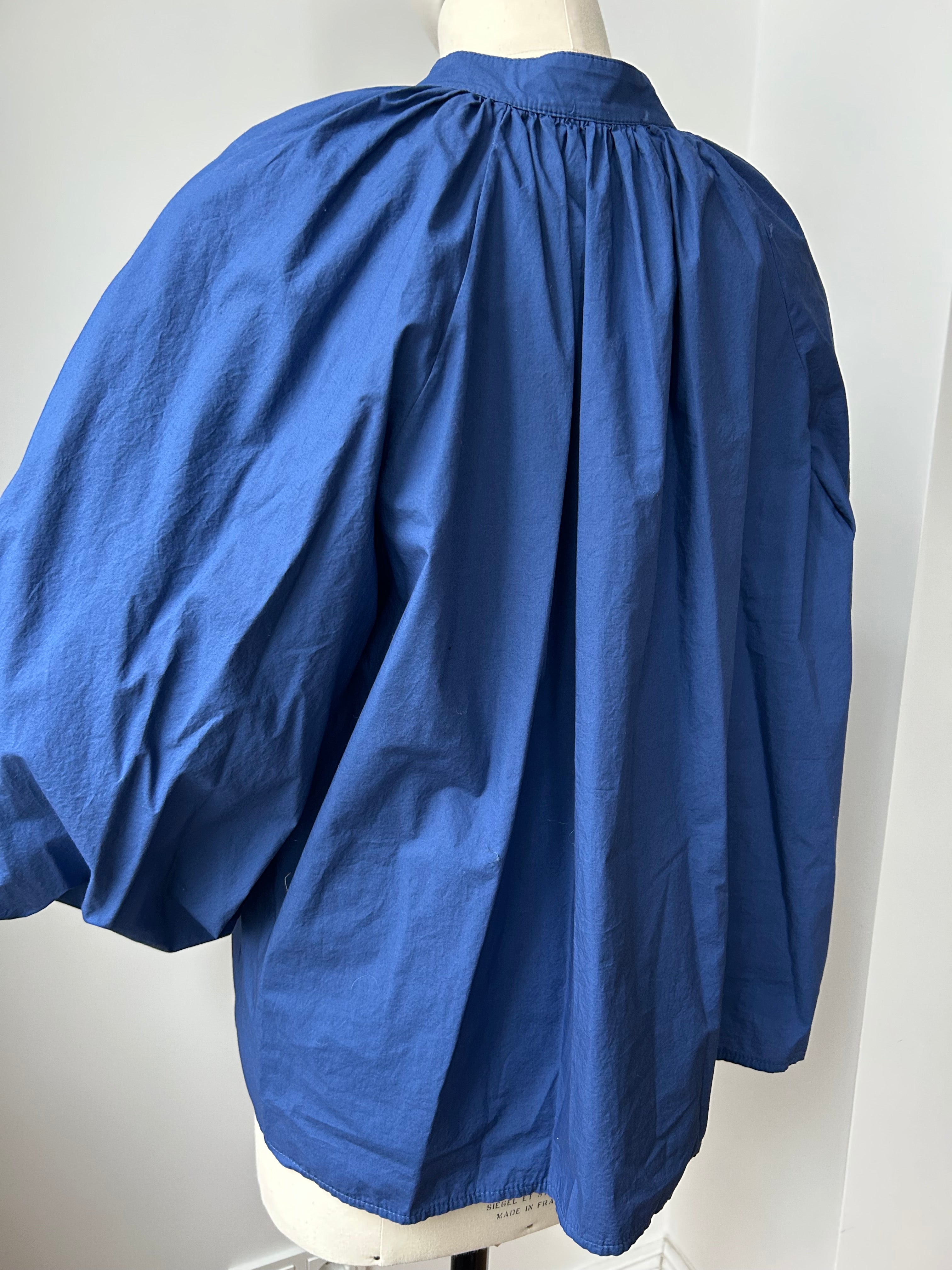 Bluse mit voluminösem Arm - navy