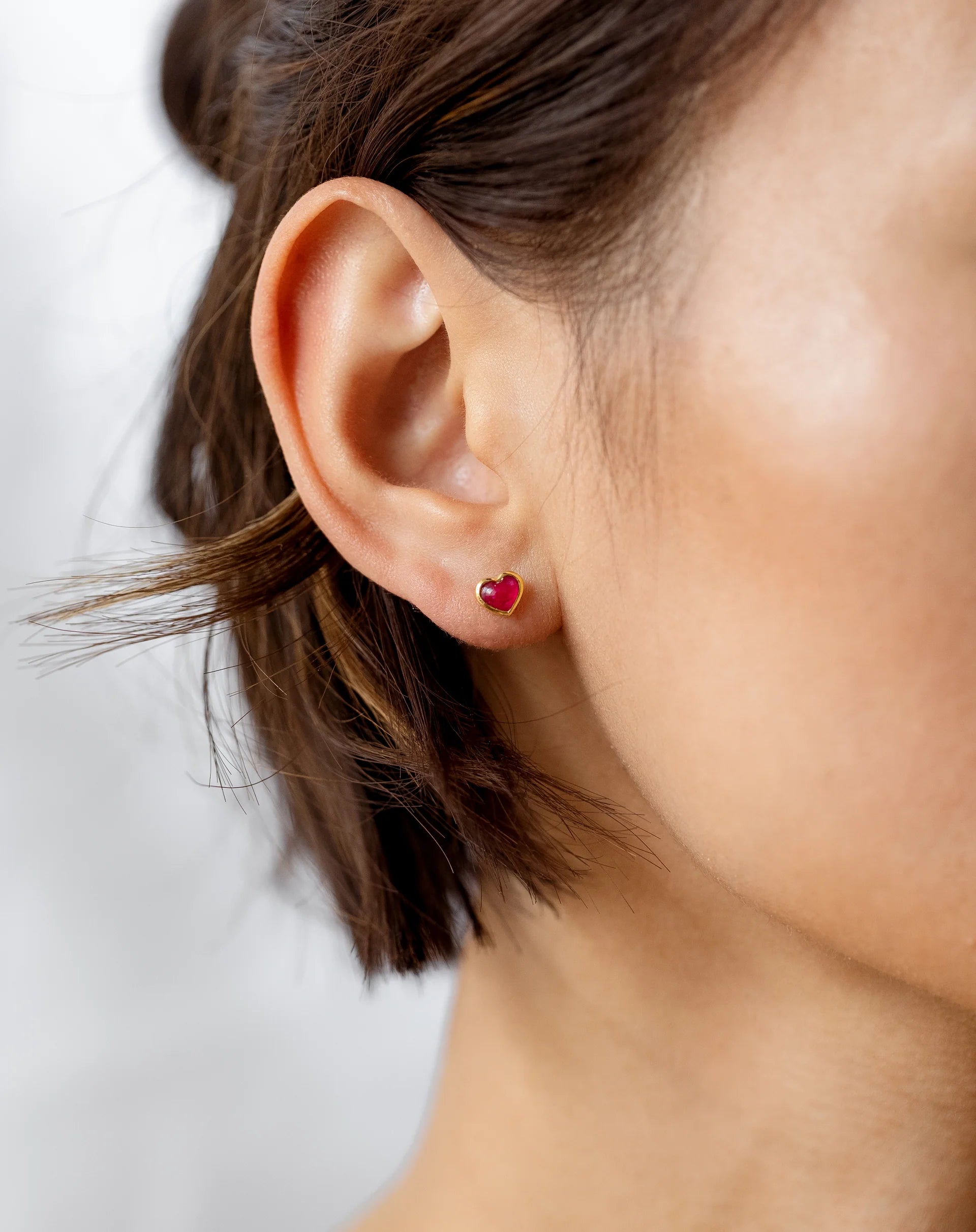 Ohrringe La La Love Stud - pink quartz/gold