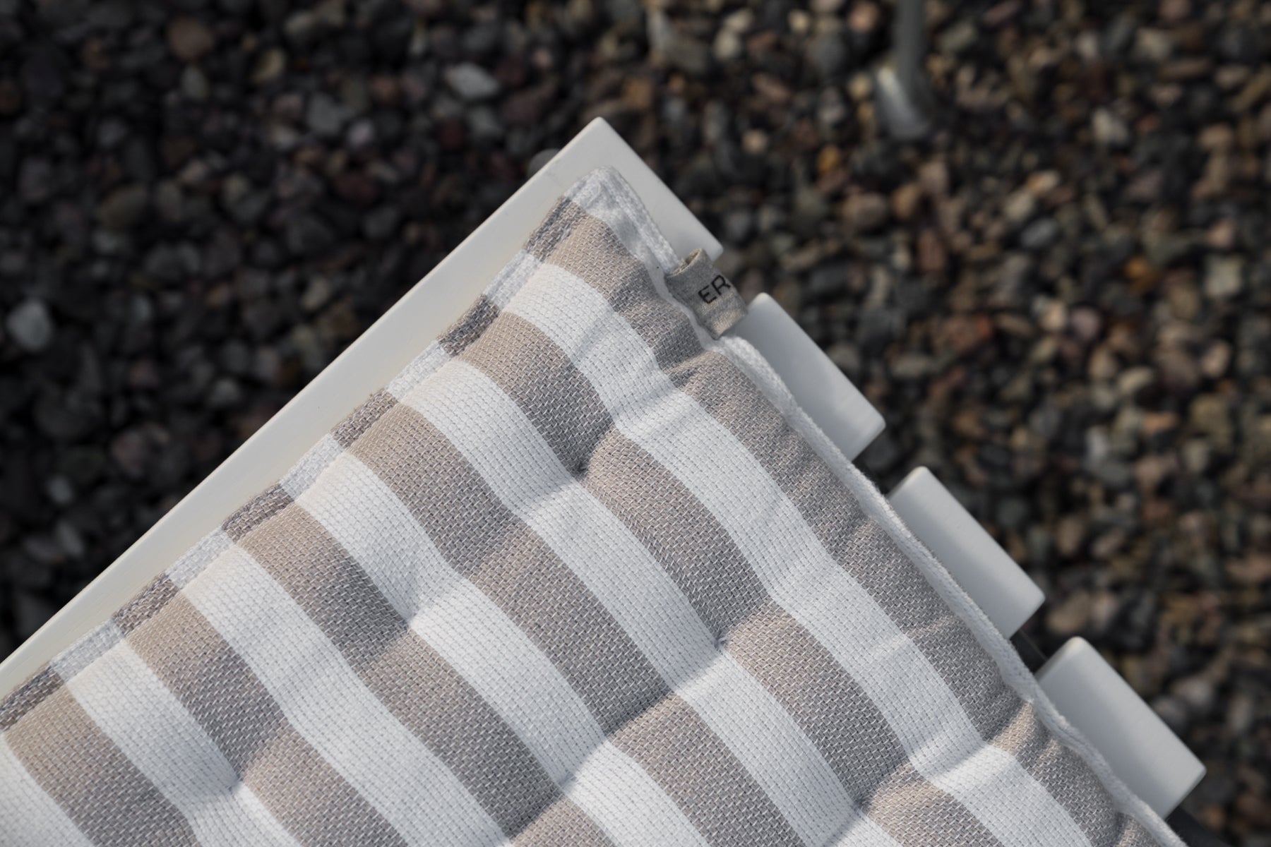 Sitzkissen Beige gestreift - 40x40
