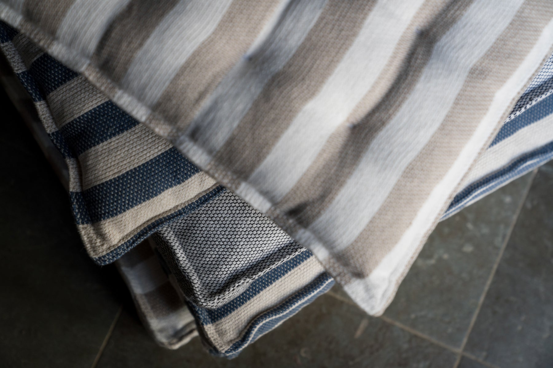 Sitzkissen Beige gestreift - 40x40