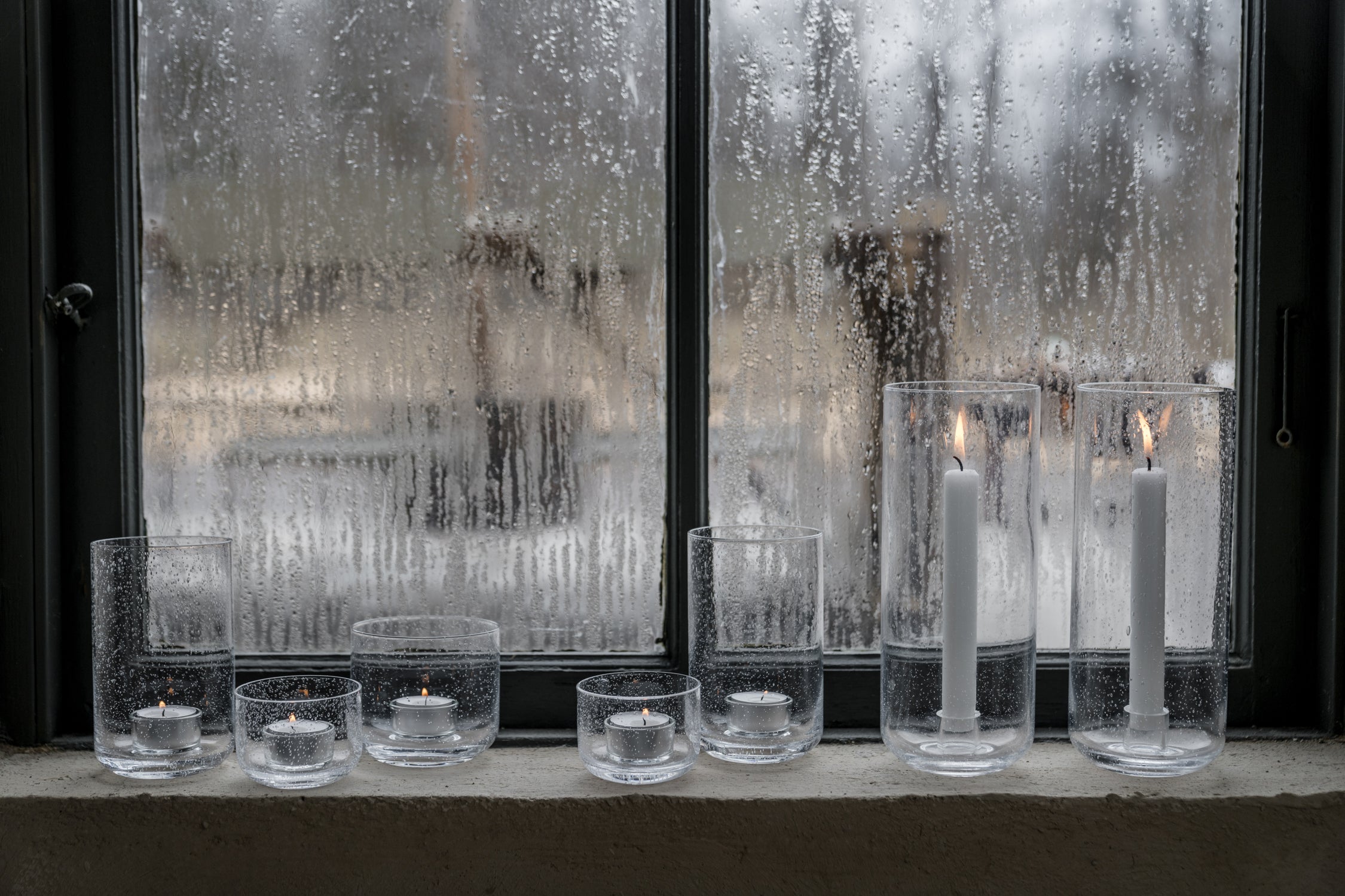 Teelichthalter aus Glas
