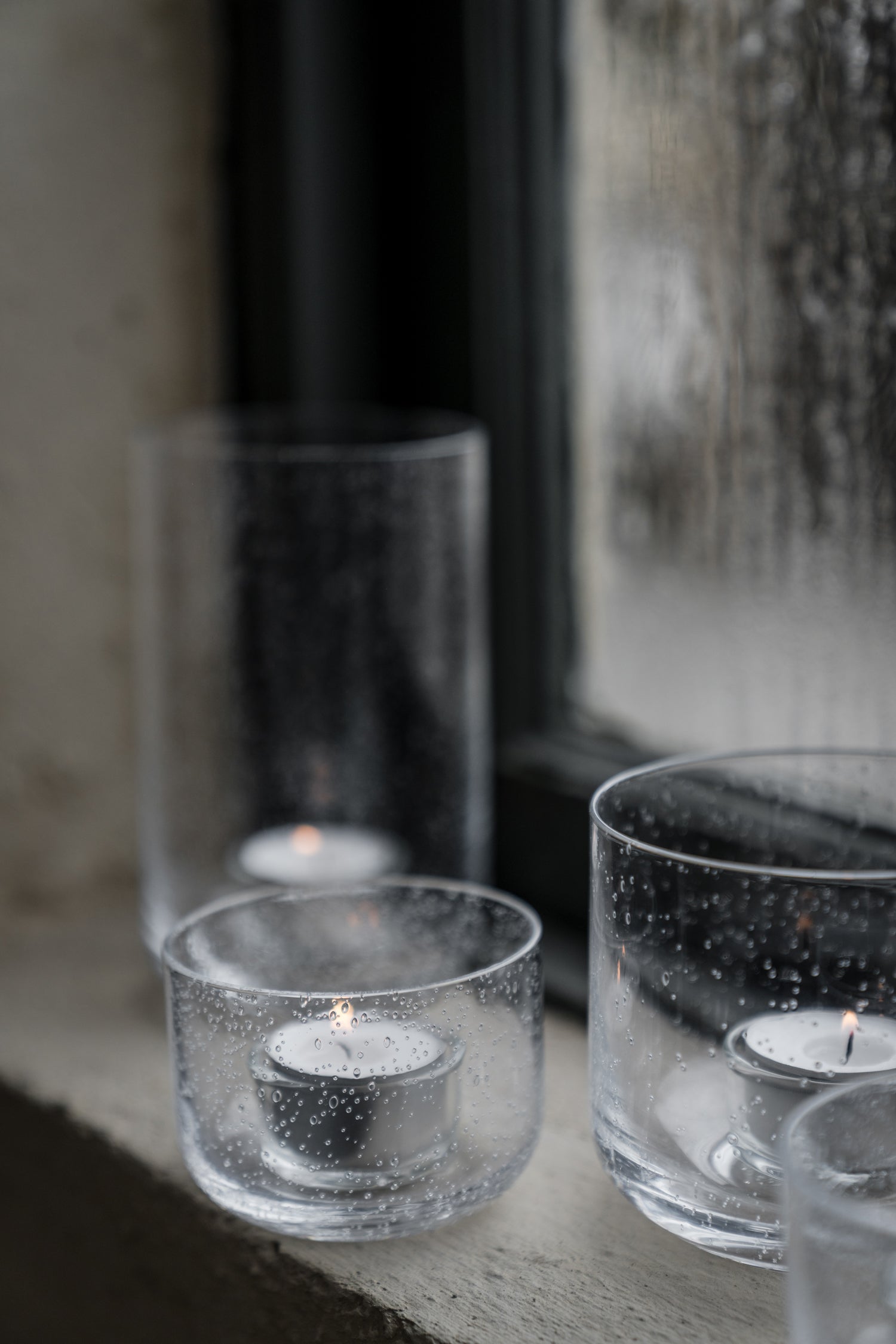 Teelichthalter aus Glas