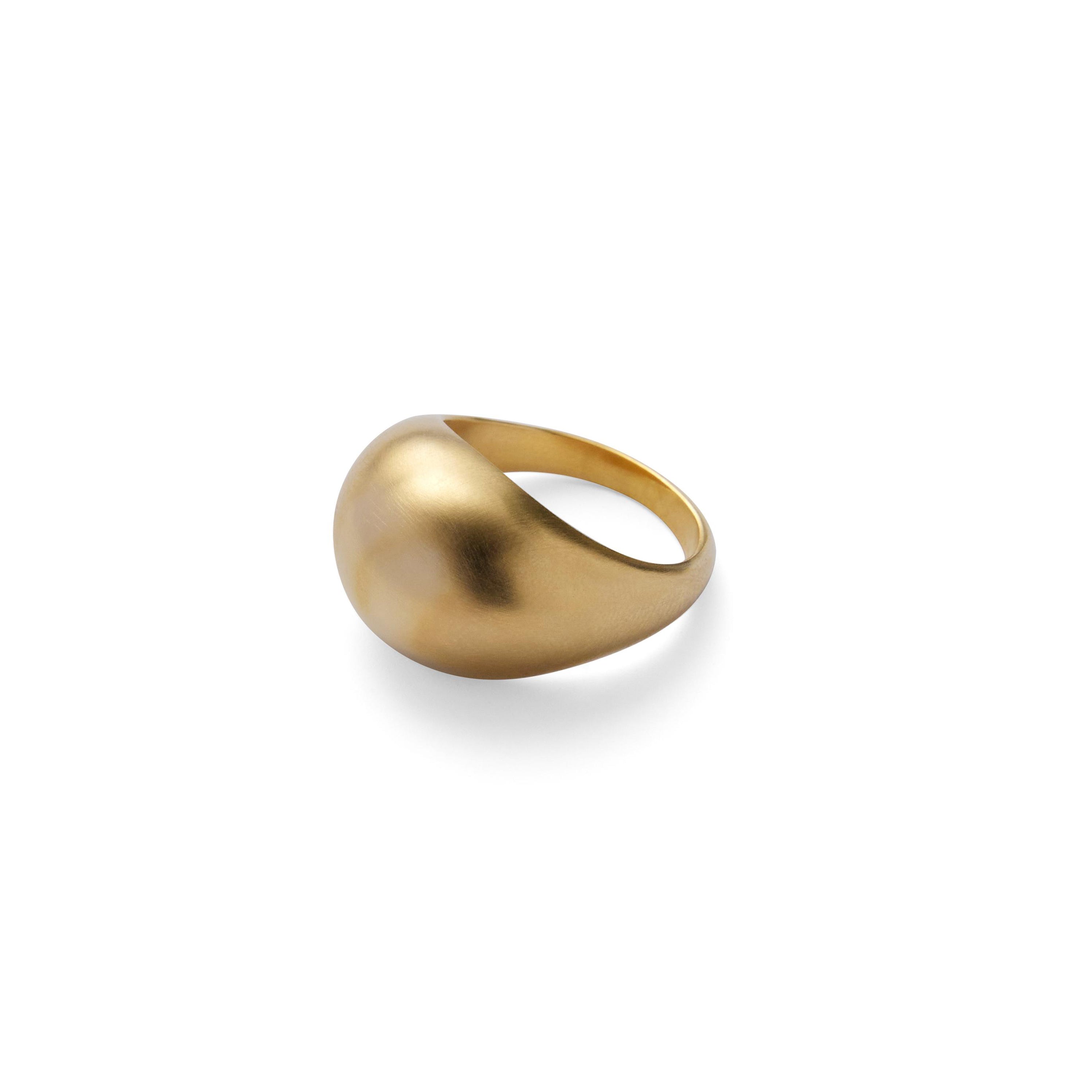 Pernille Corydon Echo Ring Gold, Silk-Brushed – Frontansicht
