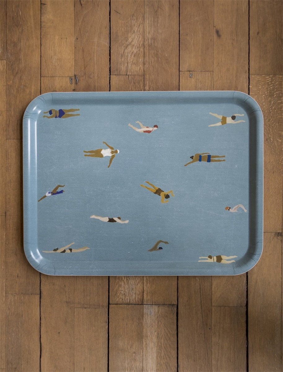 Tablett Swimmers blau groß