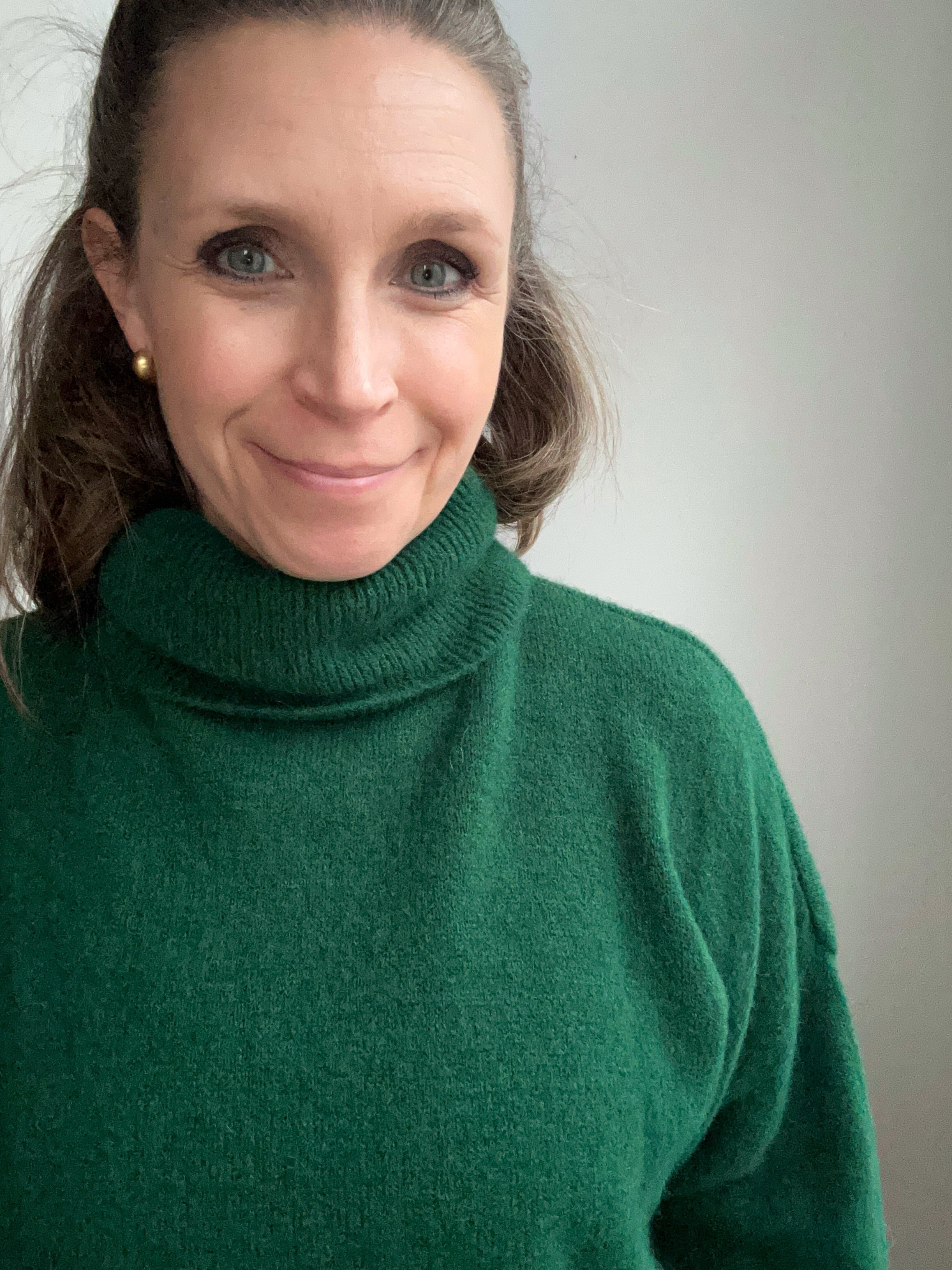 Rollkragen Pullover tannengrün