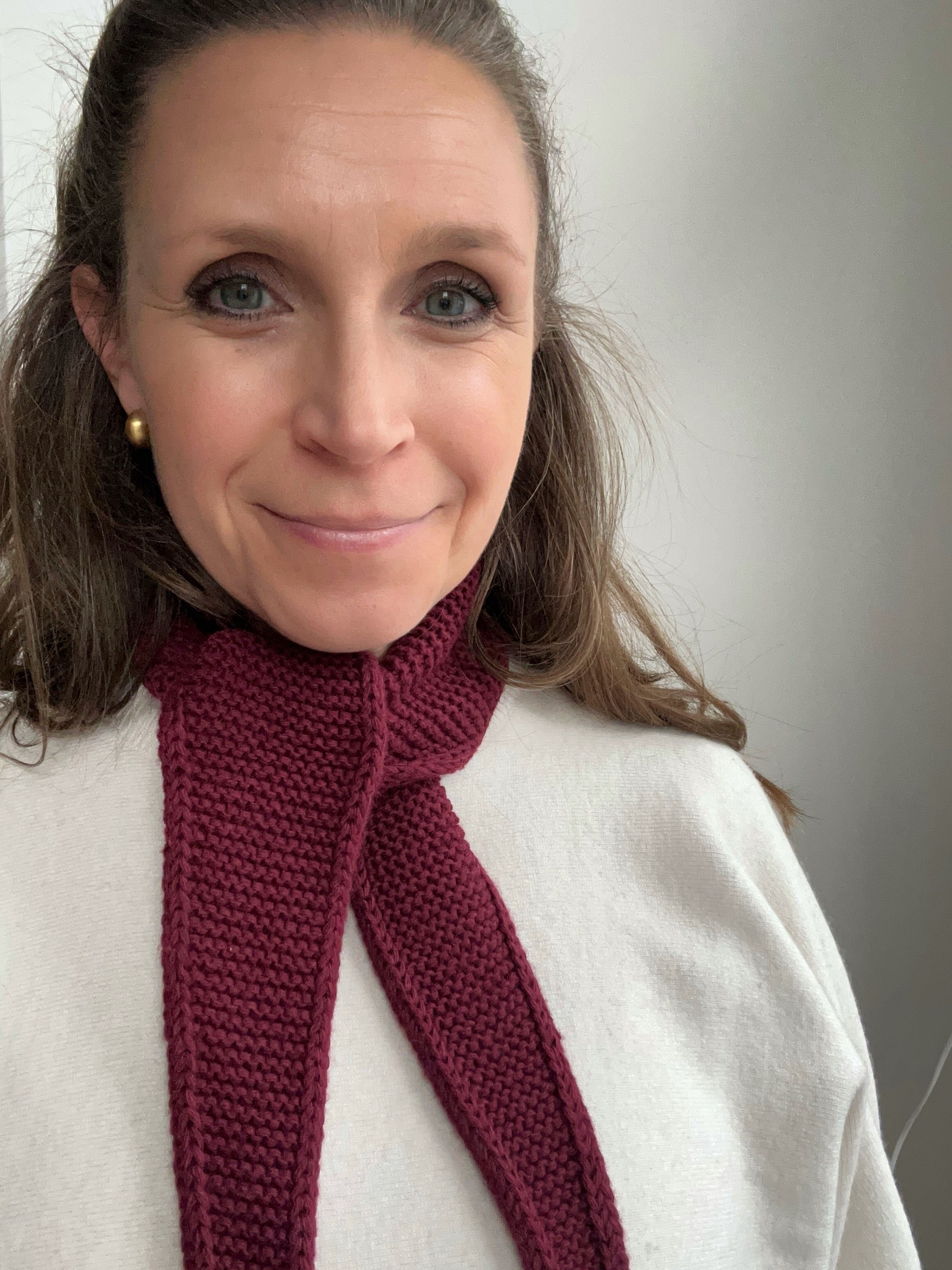 gestrickter Sophie-Schal - burgundy