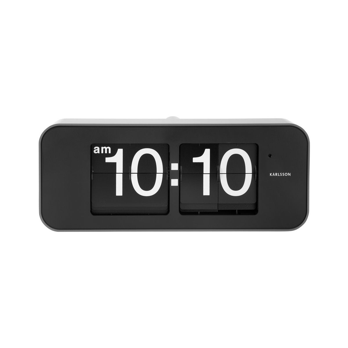 Karlsson Flip-Uhr Wide Flip Silber – Frontansicht
