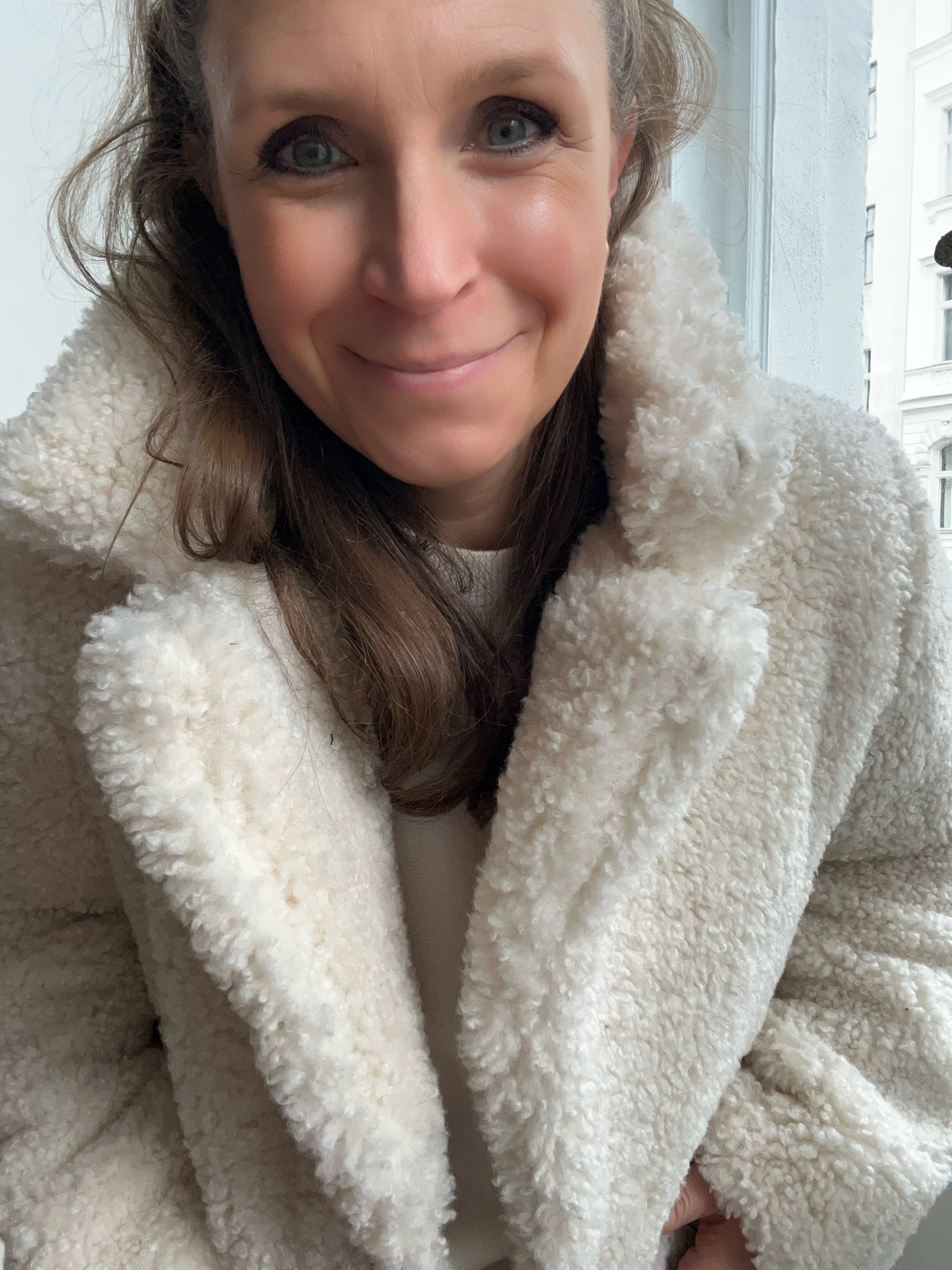 Kuscheliger Teddymantel - creme