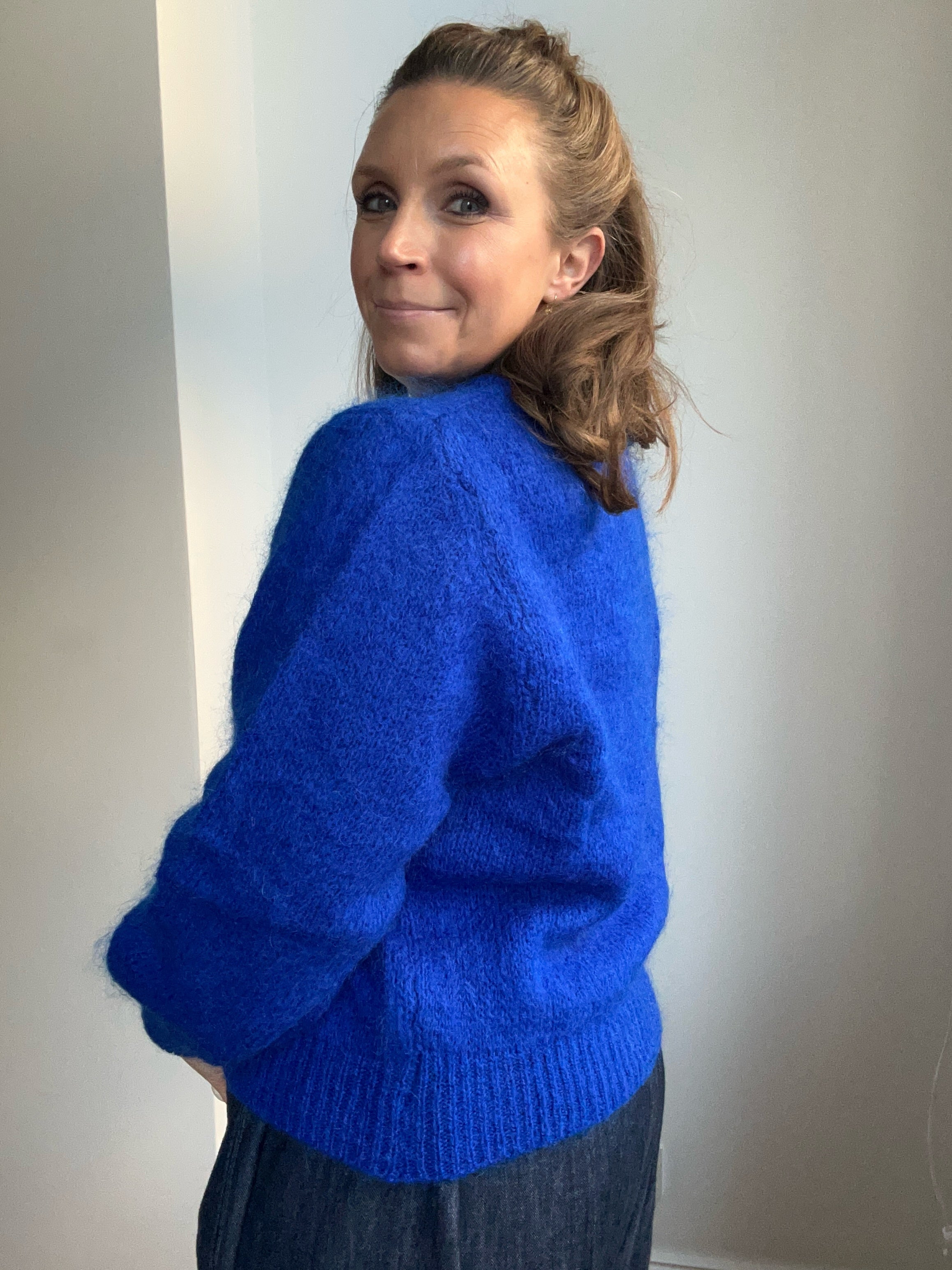 Strickjacke Cardigan - Königsblau