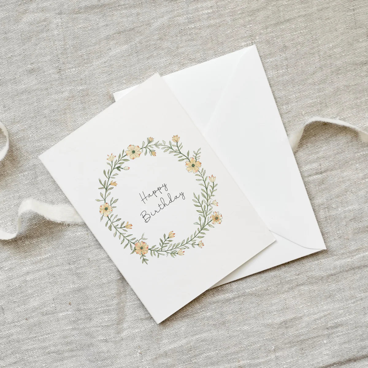 Postkarte - Happy Birthday | Geburtstagskranz