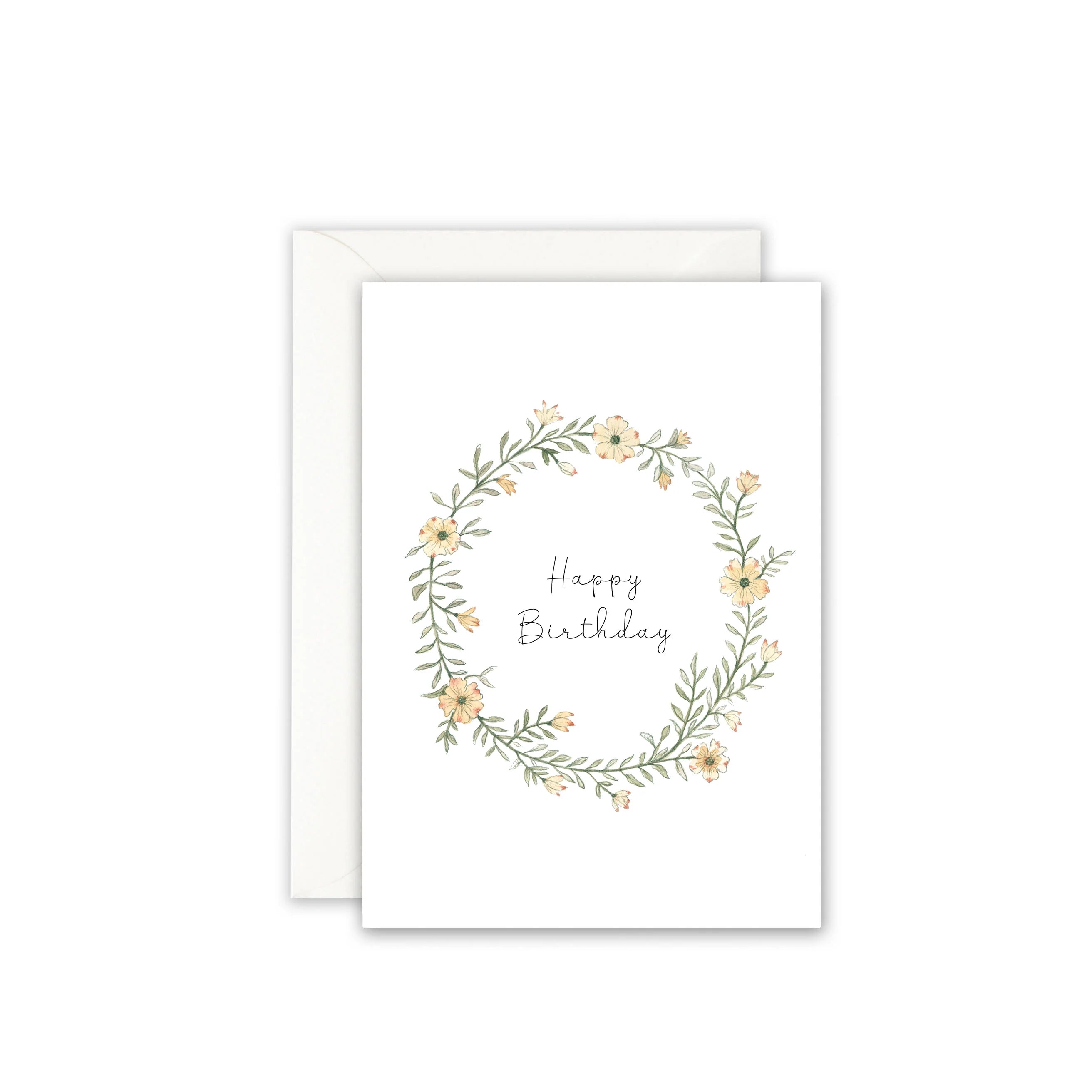 Postkarte - Happy Birthday | Geburtstagskranz