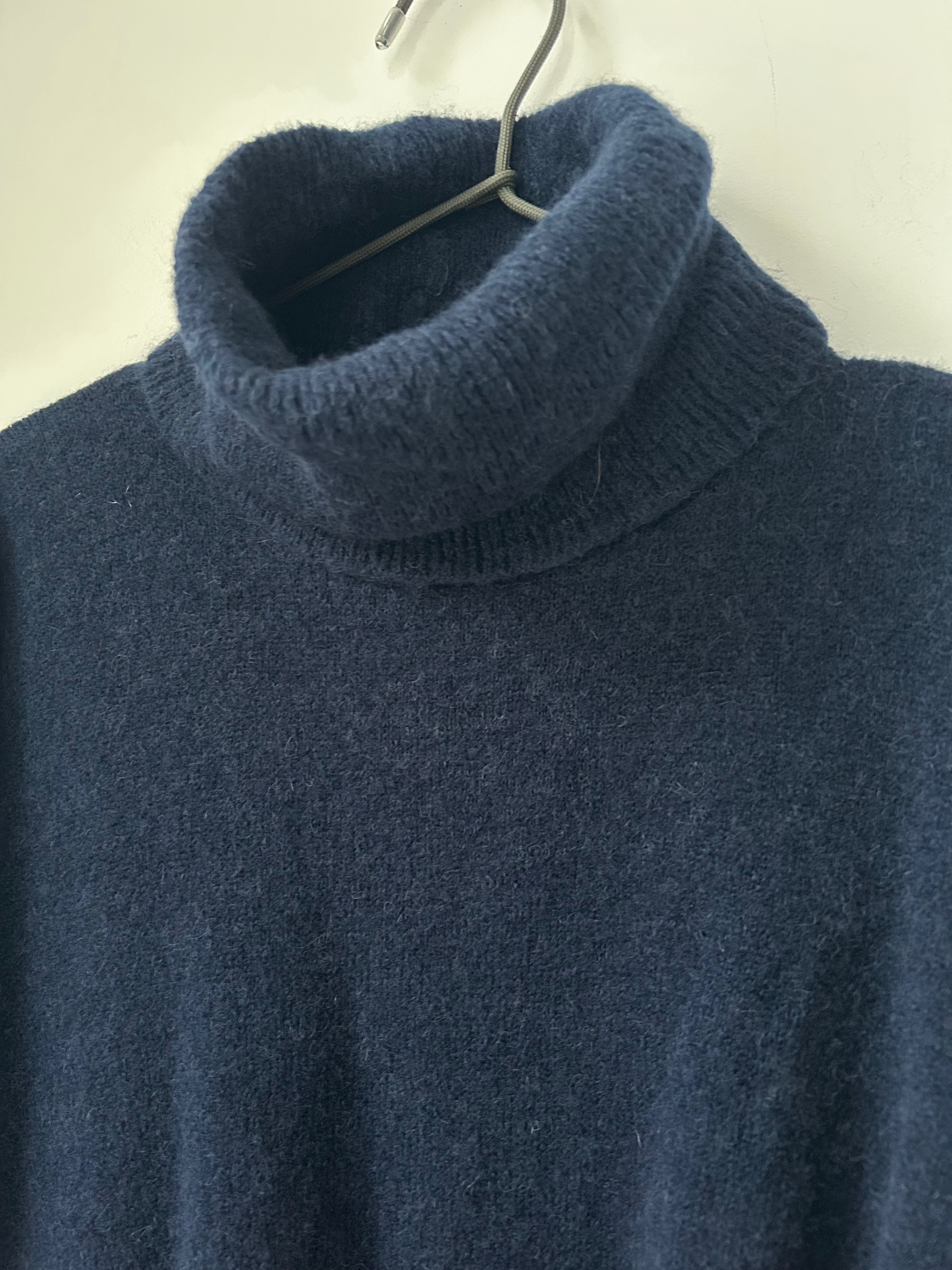 Rollkragen Pullover dunkelblau