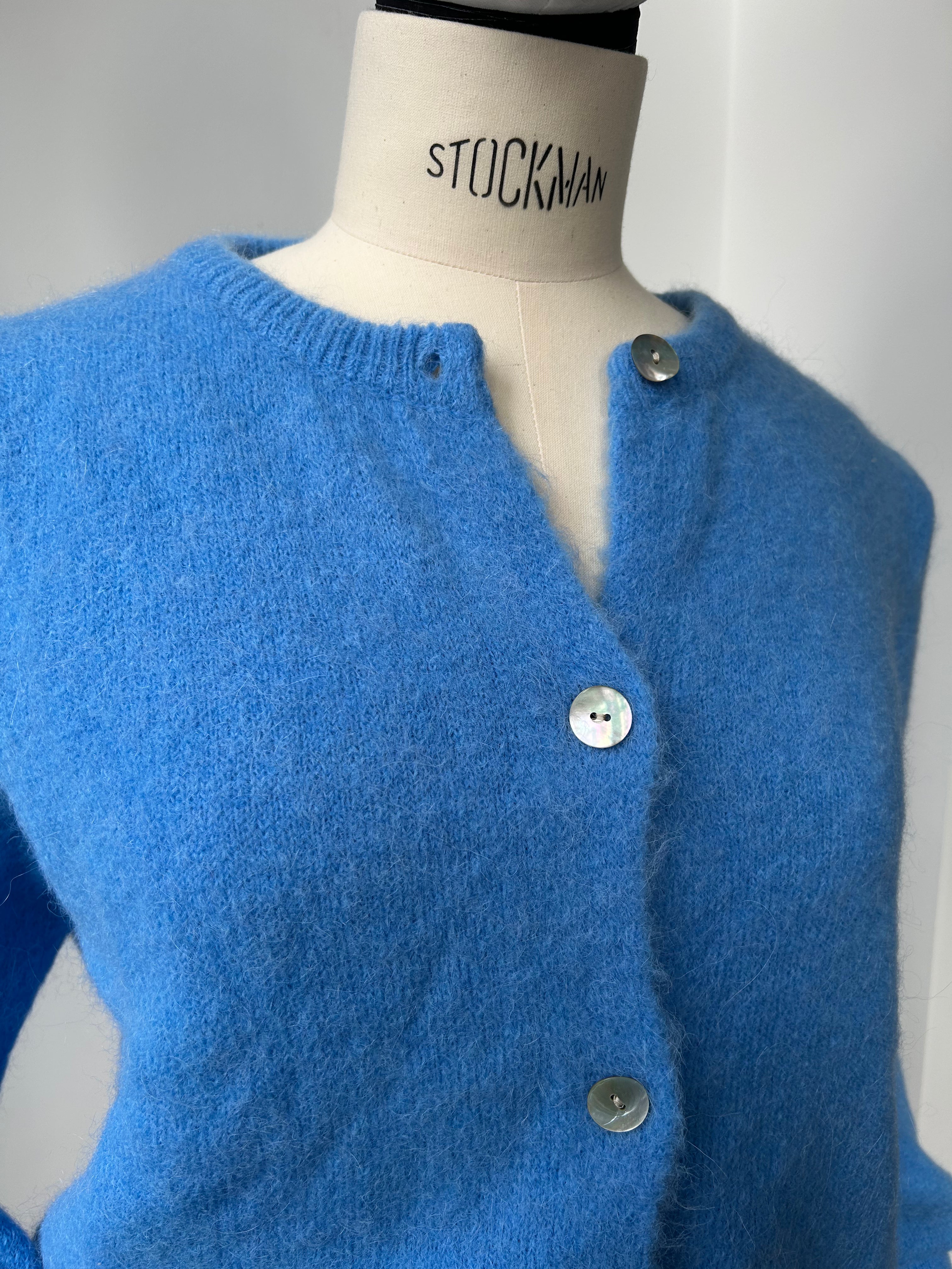 Strickjacke Cardigan - Himmelblau