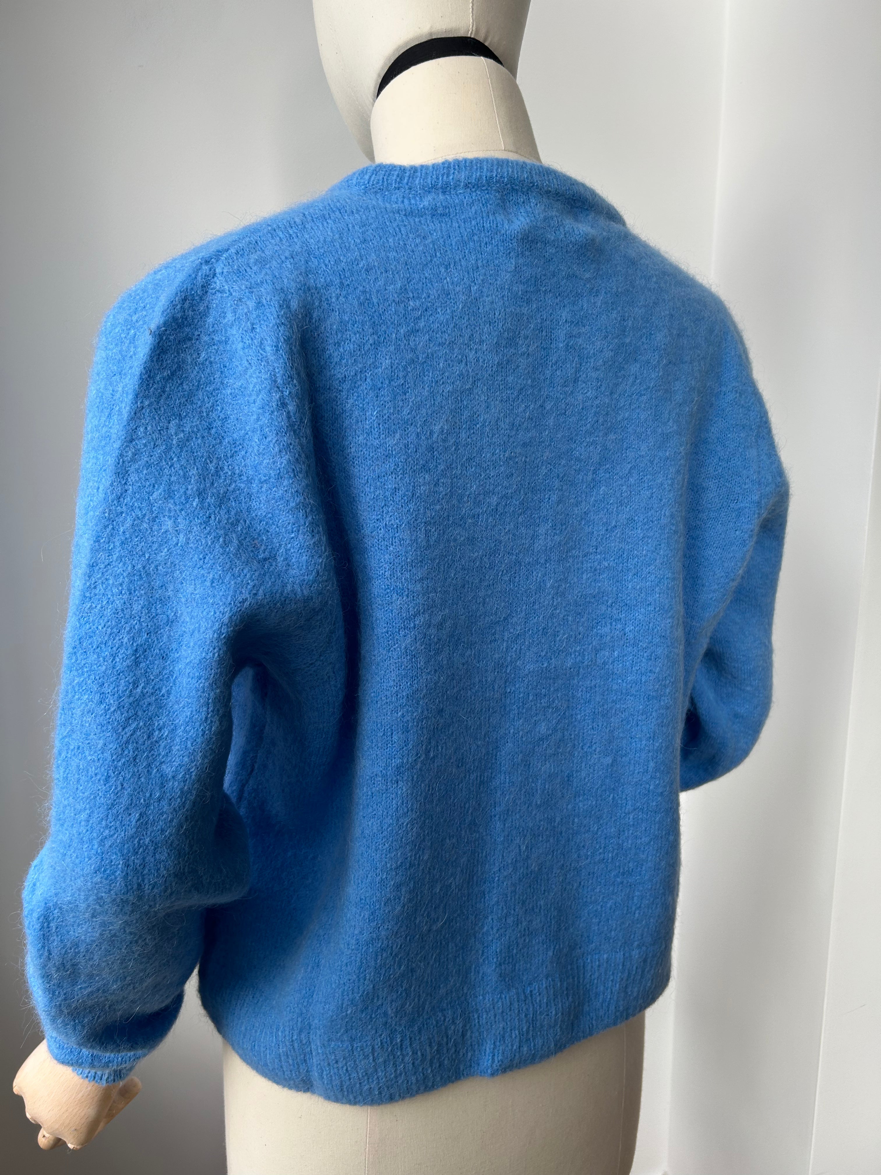 Strickjacke Cardigan - Himmelblau