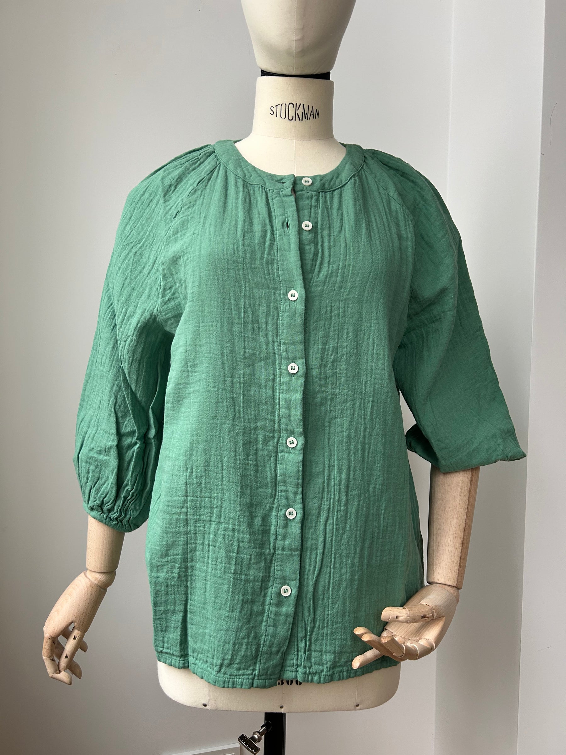 Bluse Onagre - Tiefes Grasgrün
