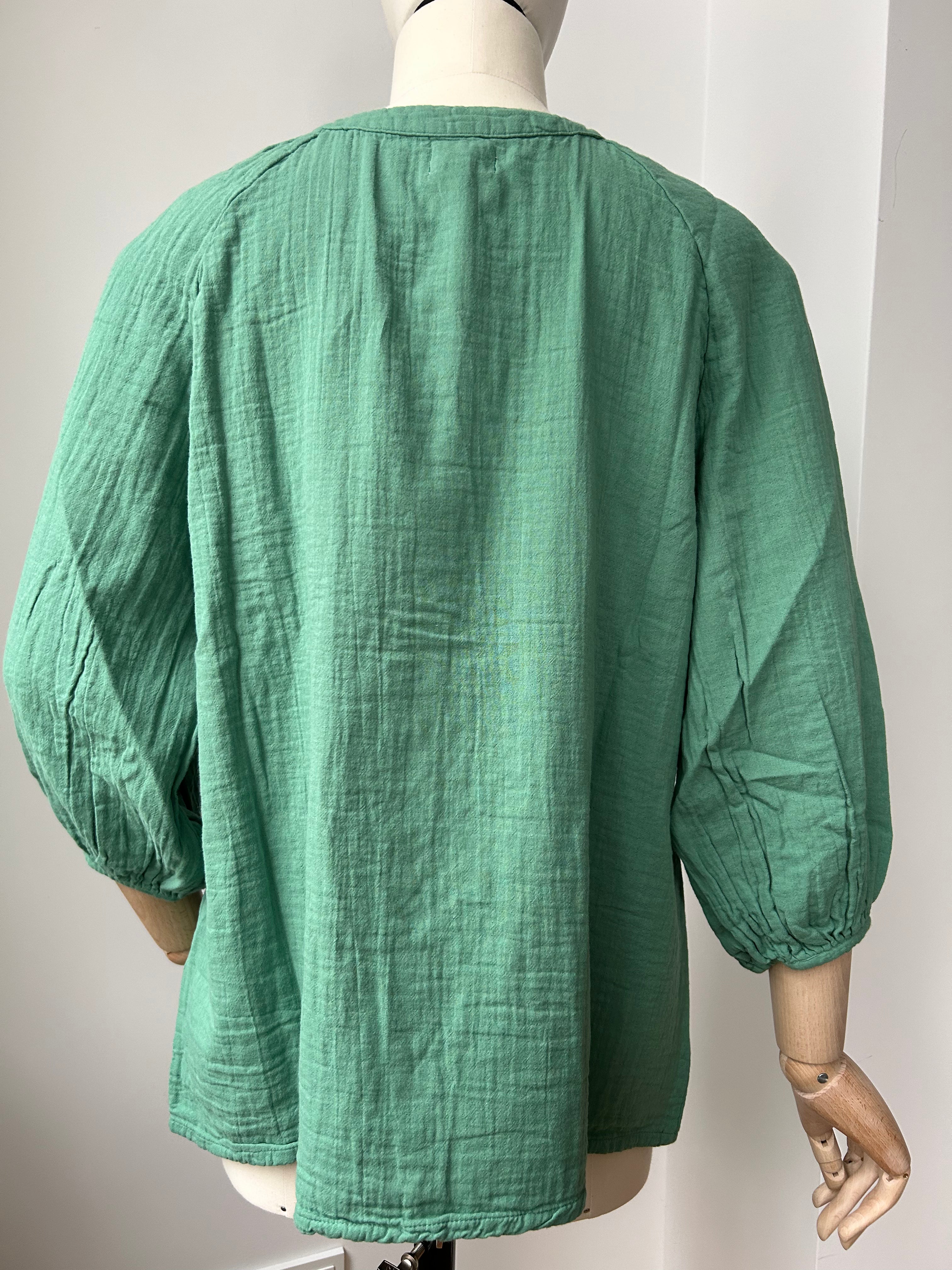 Bluse Onagre - Tiefes Grasgrün