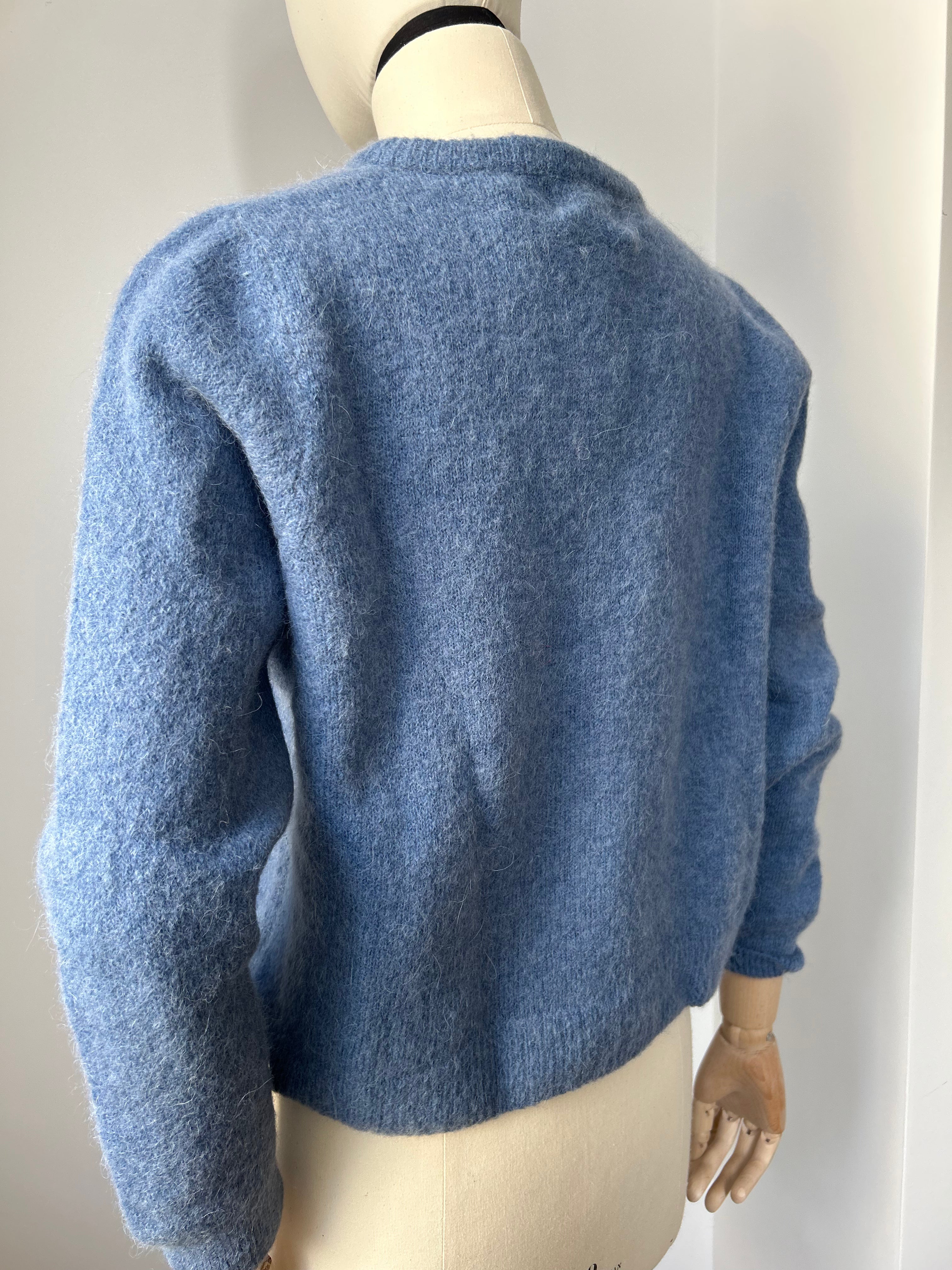 Strickjacke Cardigan - Vintage Blau