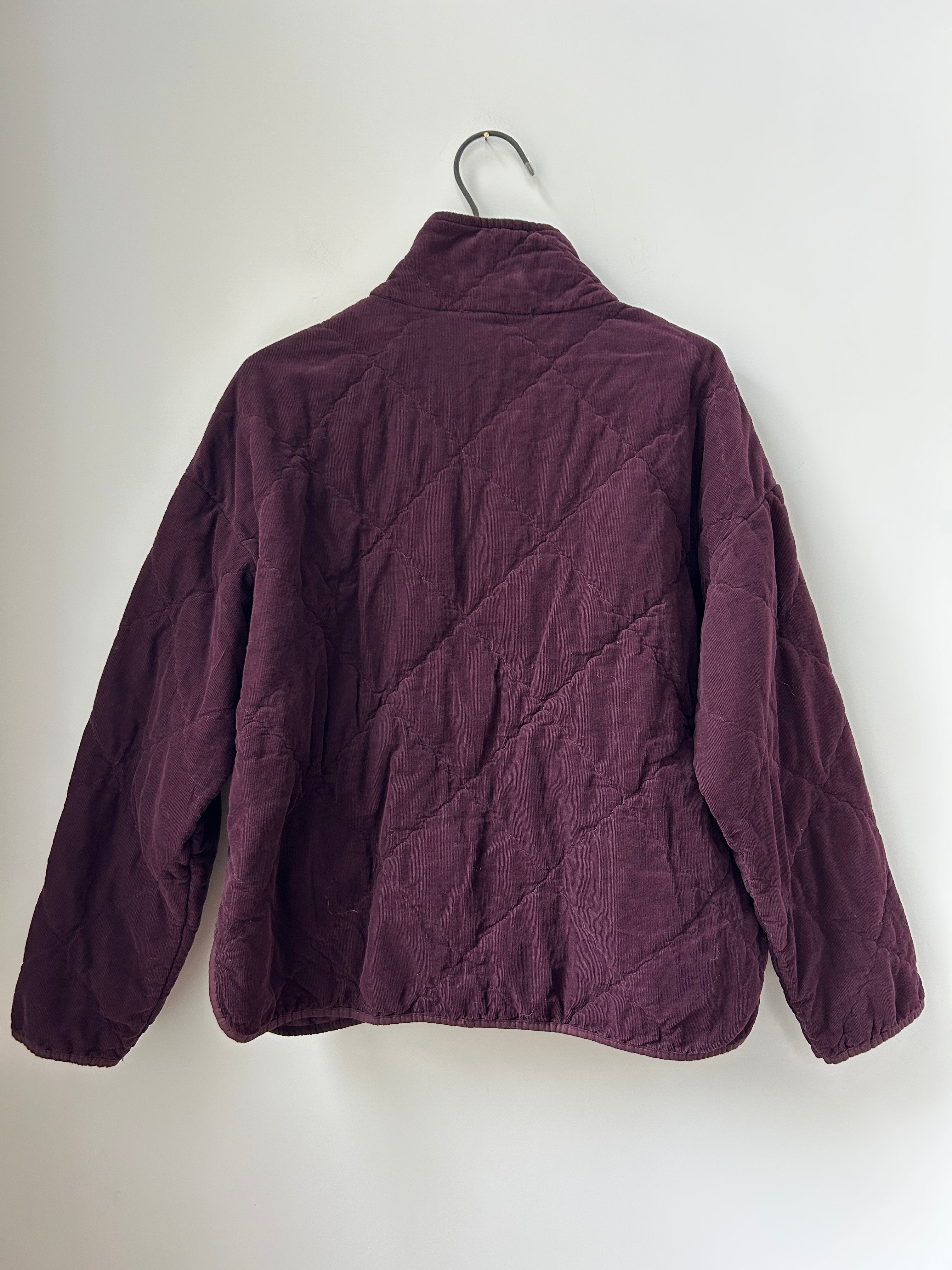 Steppjacke aus Babycord - burgundy