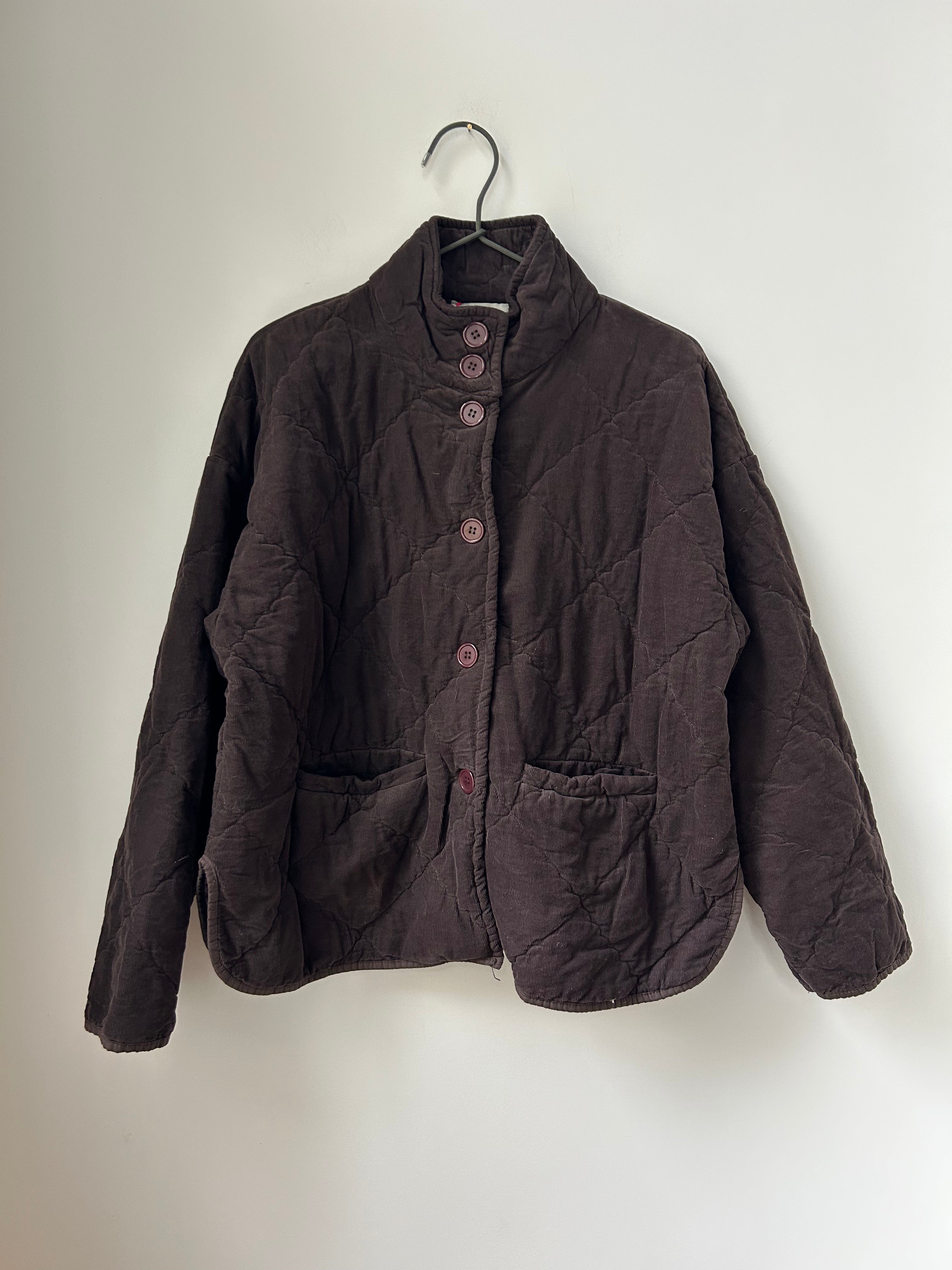 Steppjacke aus Babycord - braun