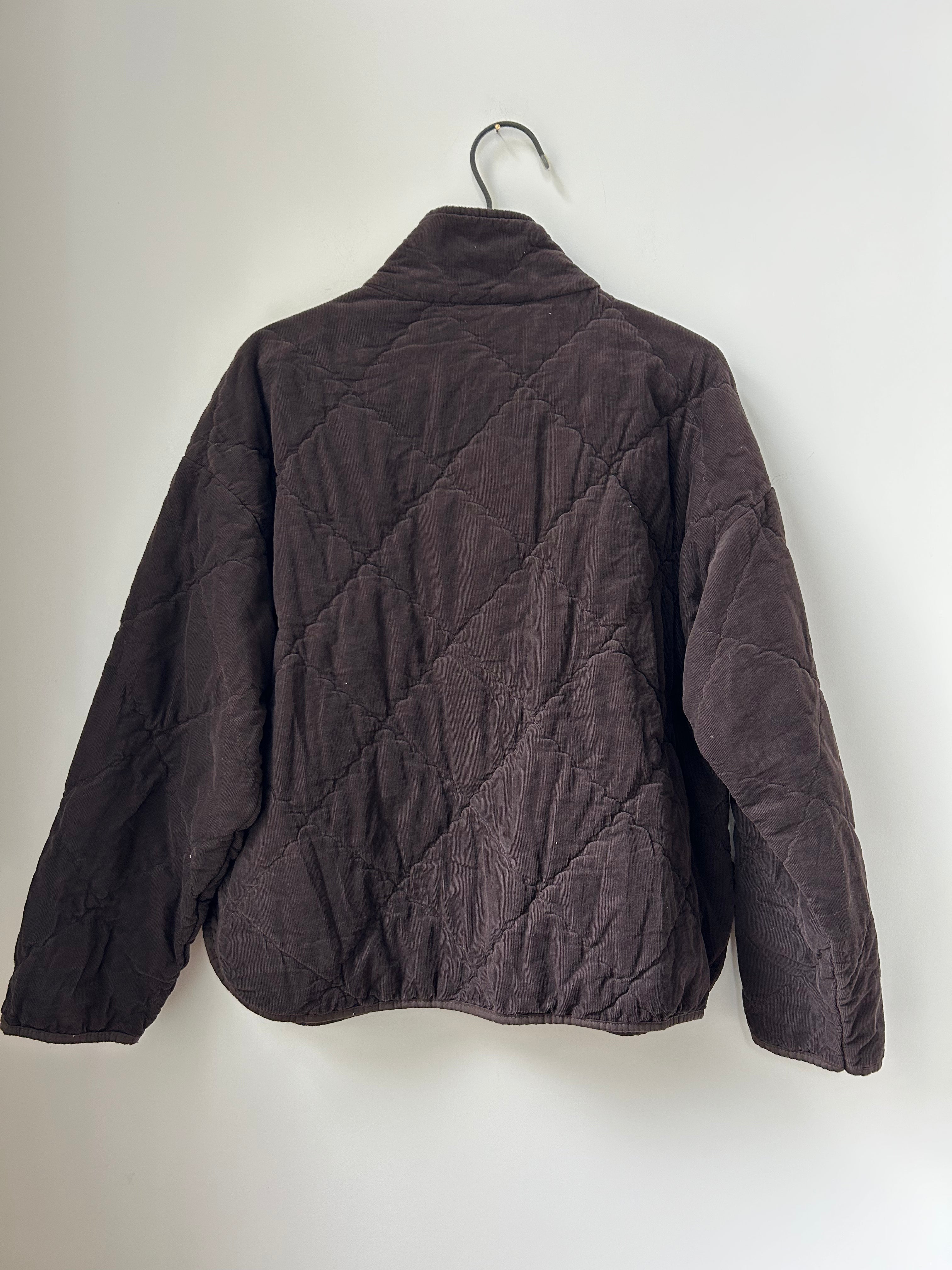 Steppjacke aus Babycord - braun