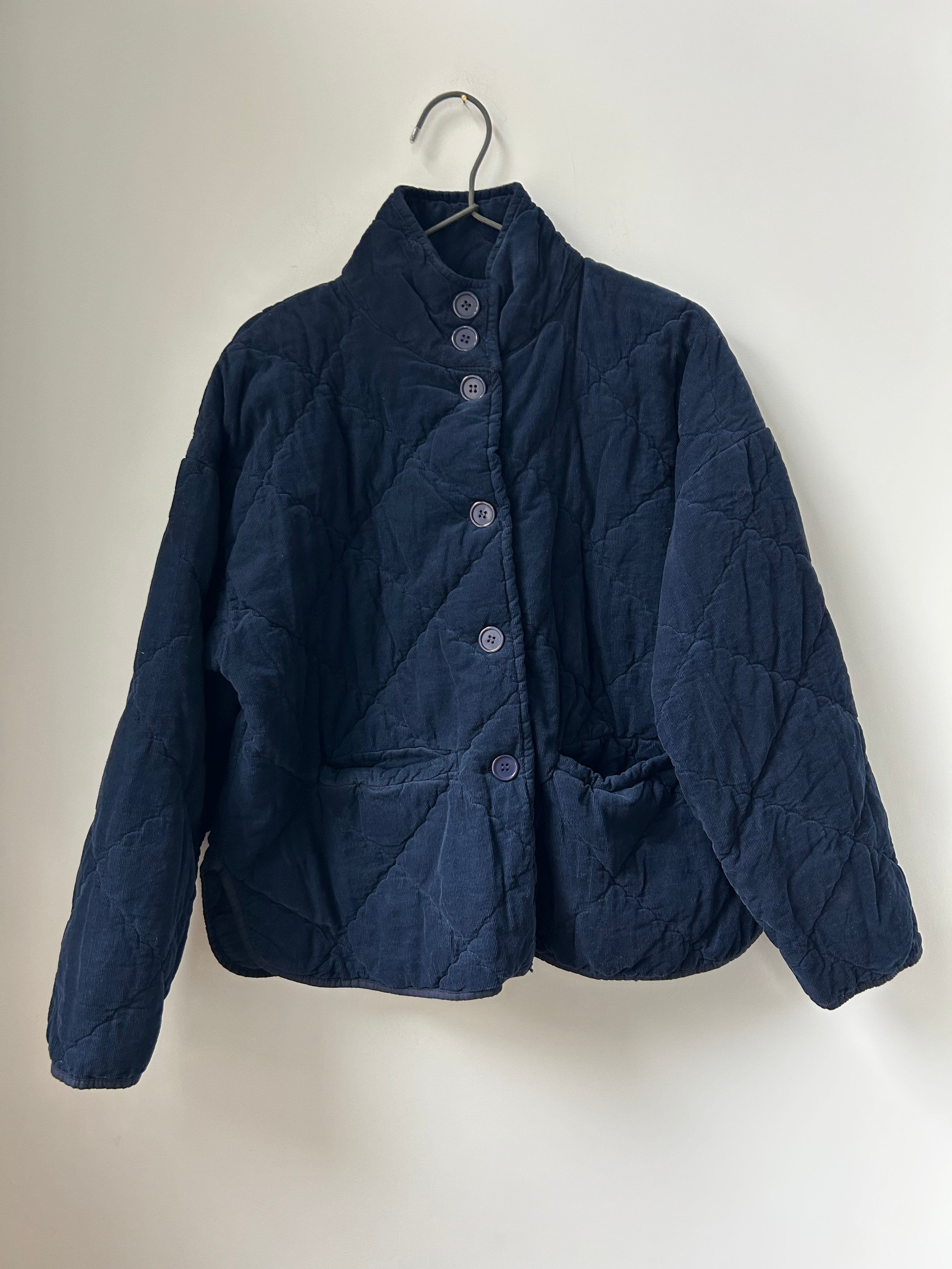 Steppjacke aus Babycord - navy