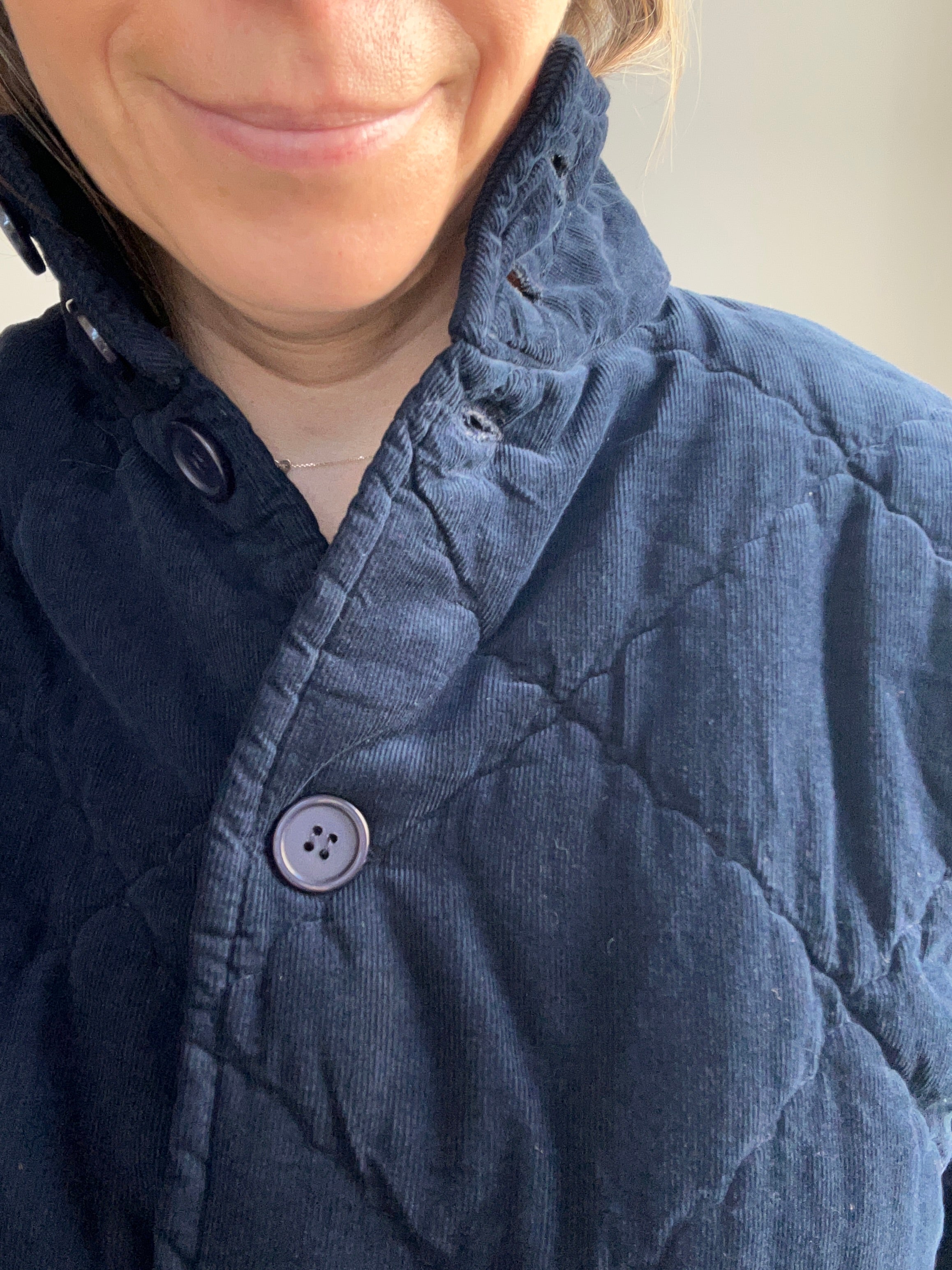 Steppjacke aus Babycord - navy