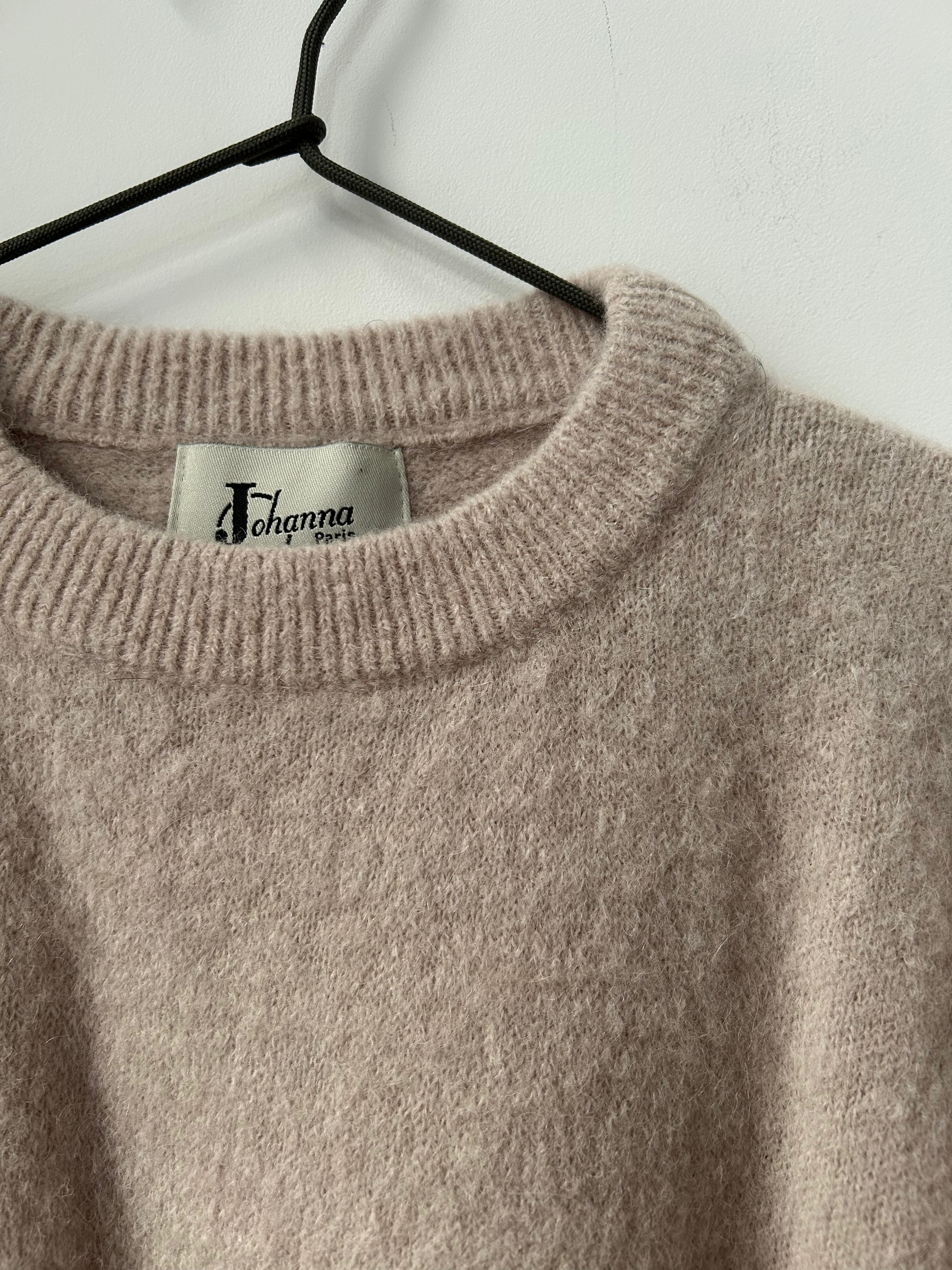 Rundhals-Pullover creme