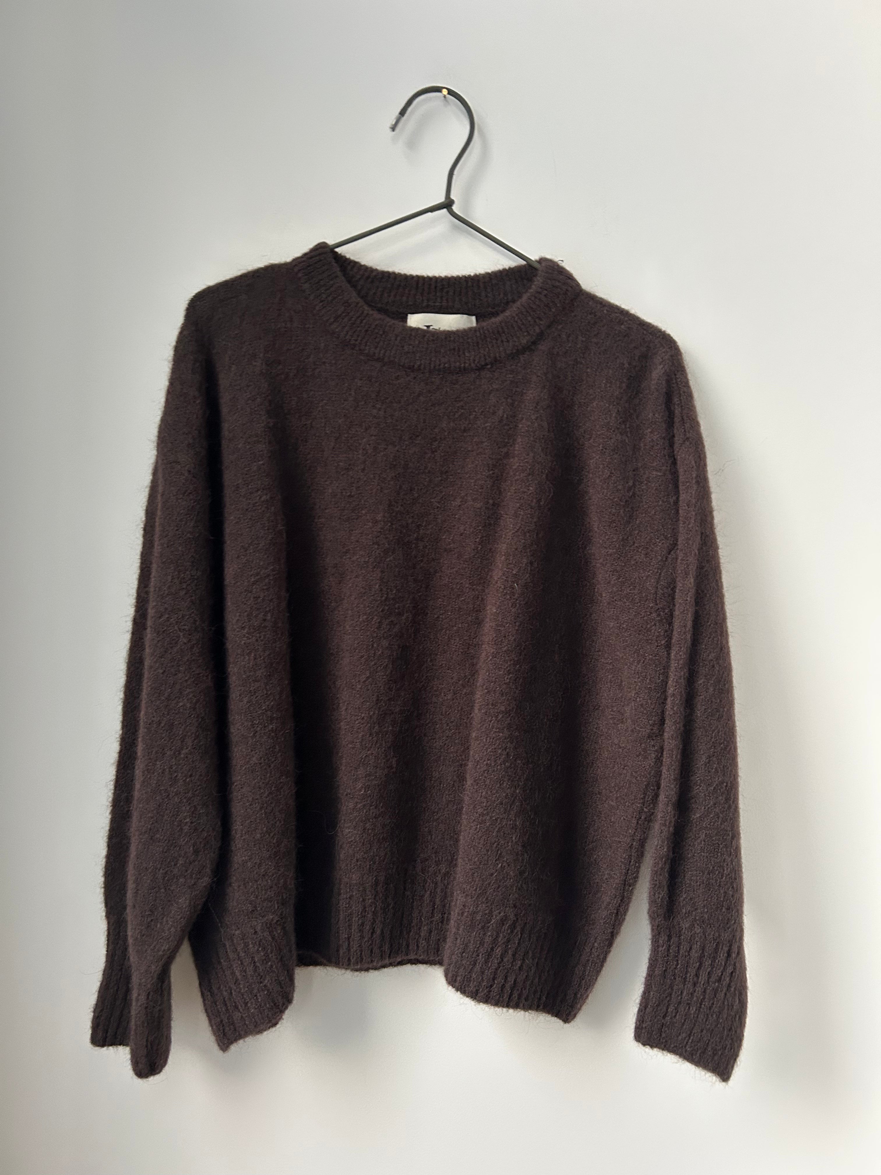 Rundhals-Pullover schokobraun