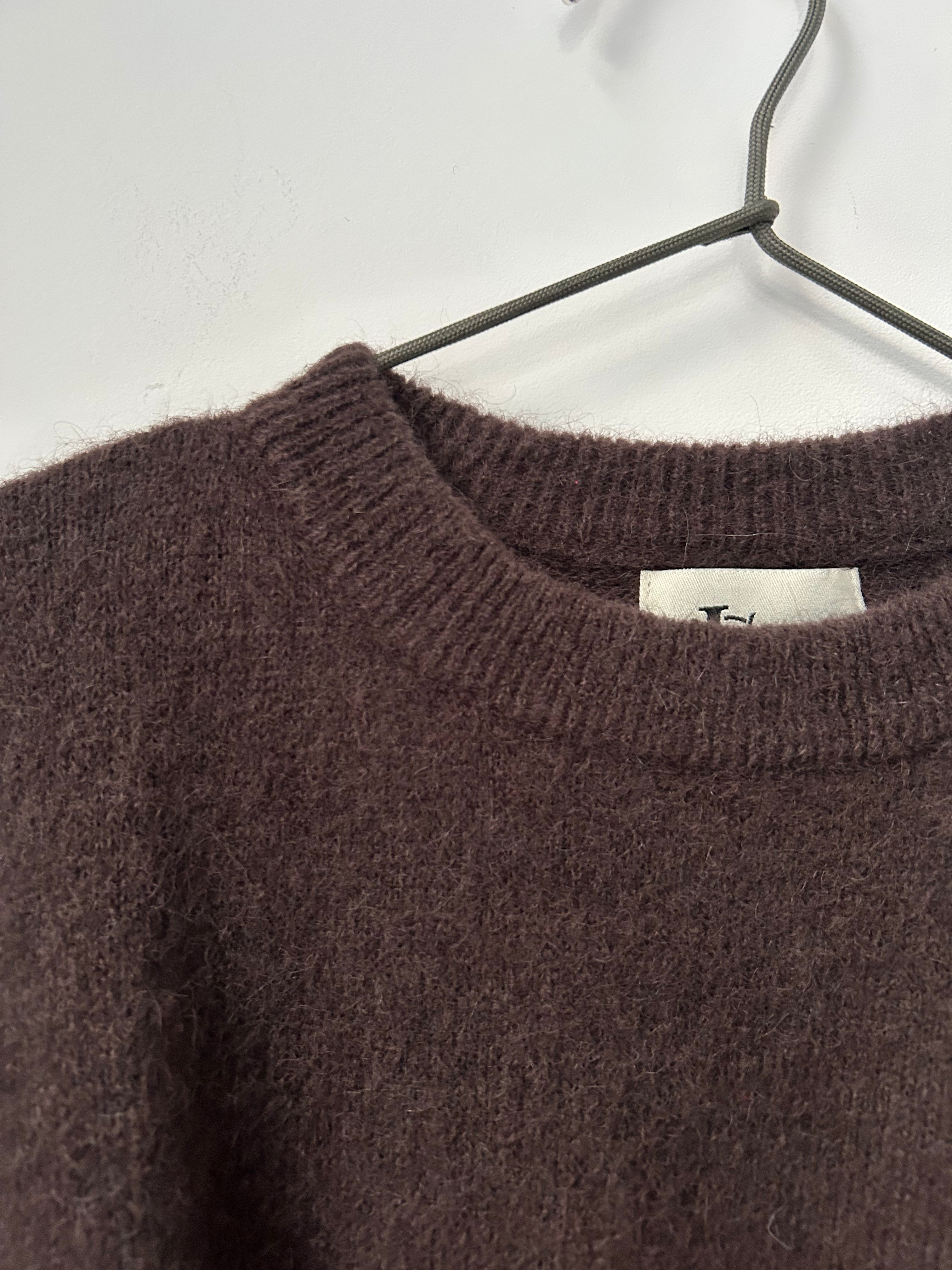 Rundhals-Pullover schokobraun