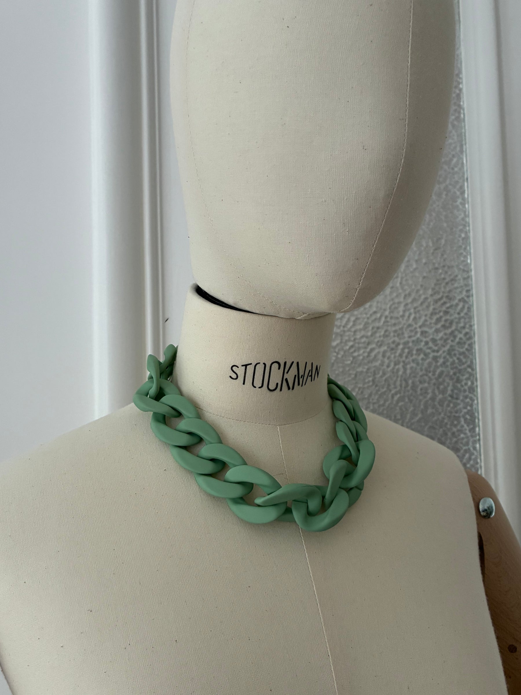 Halskette Big Chain - Soft Green