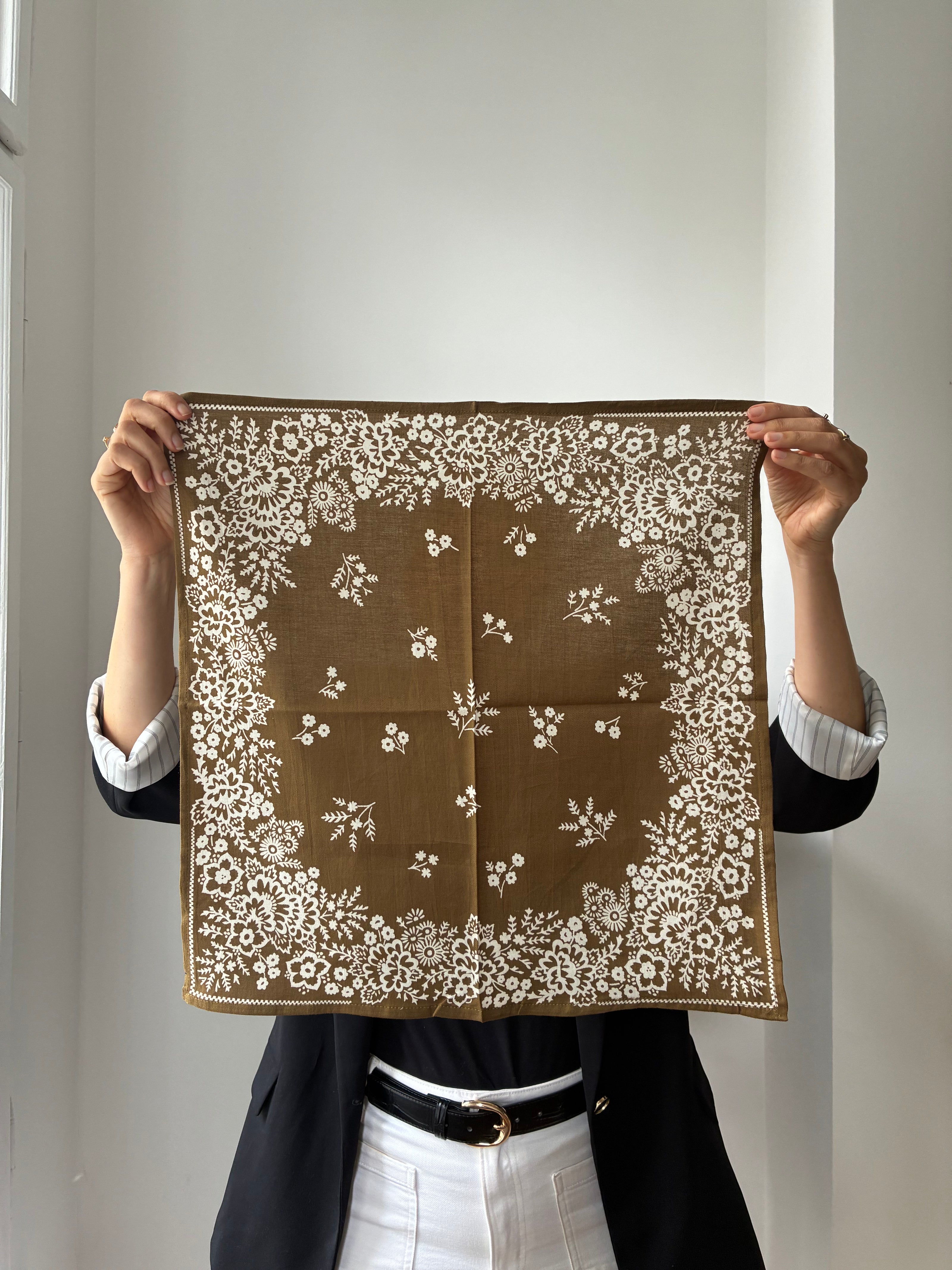 Tuch Mysore Khaki - 50 x 50 cm
