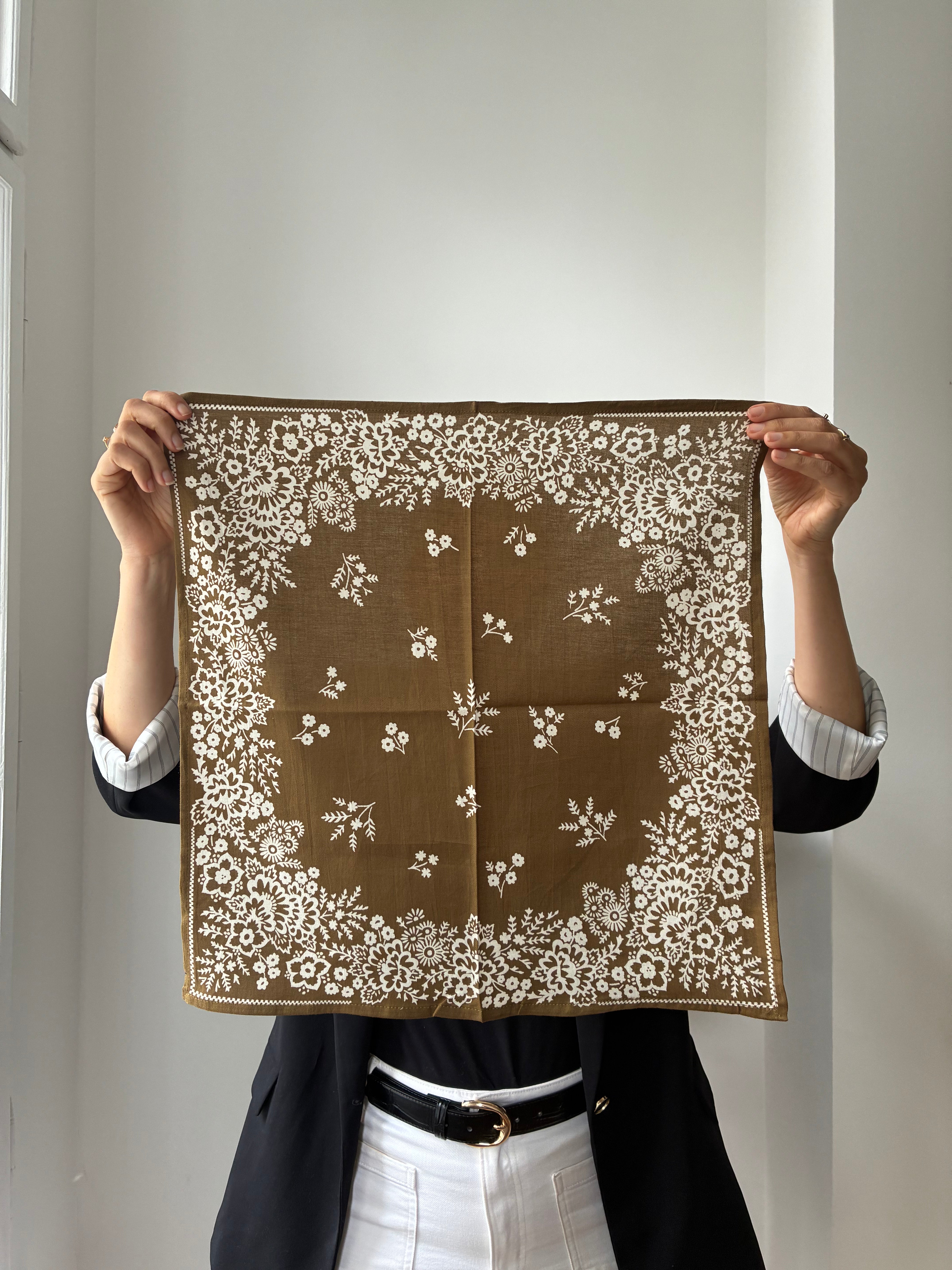 Tuch Bandana Khaki - 50 x 50 cm
