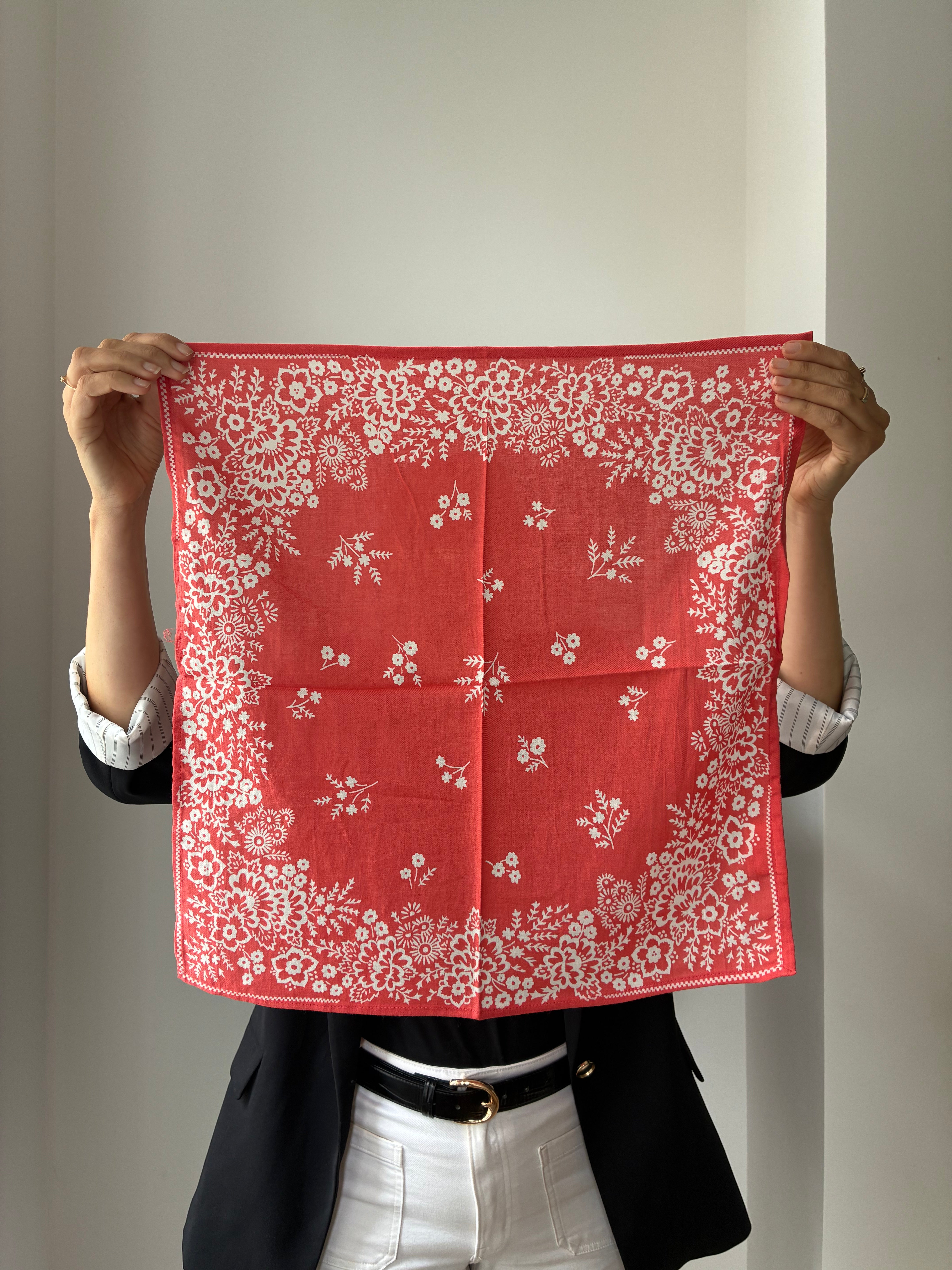Tuch Bandana Koralle - 50 x 50 cm