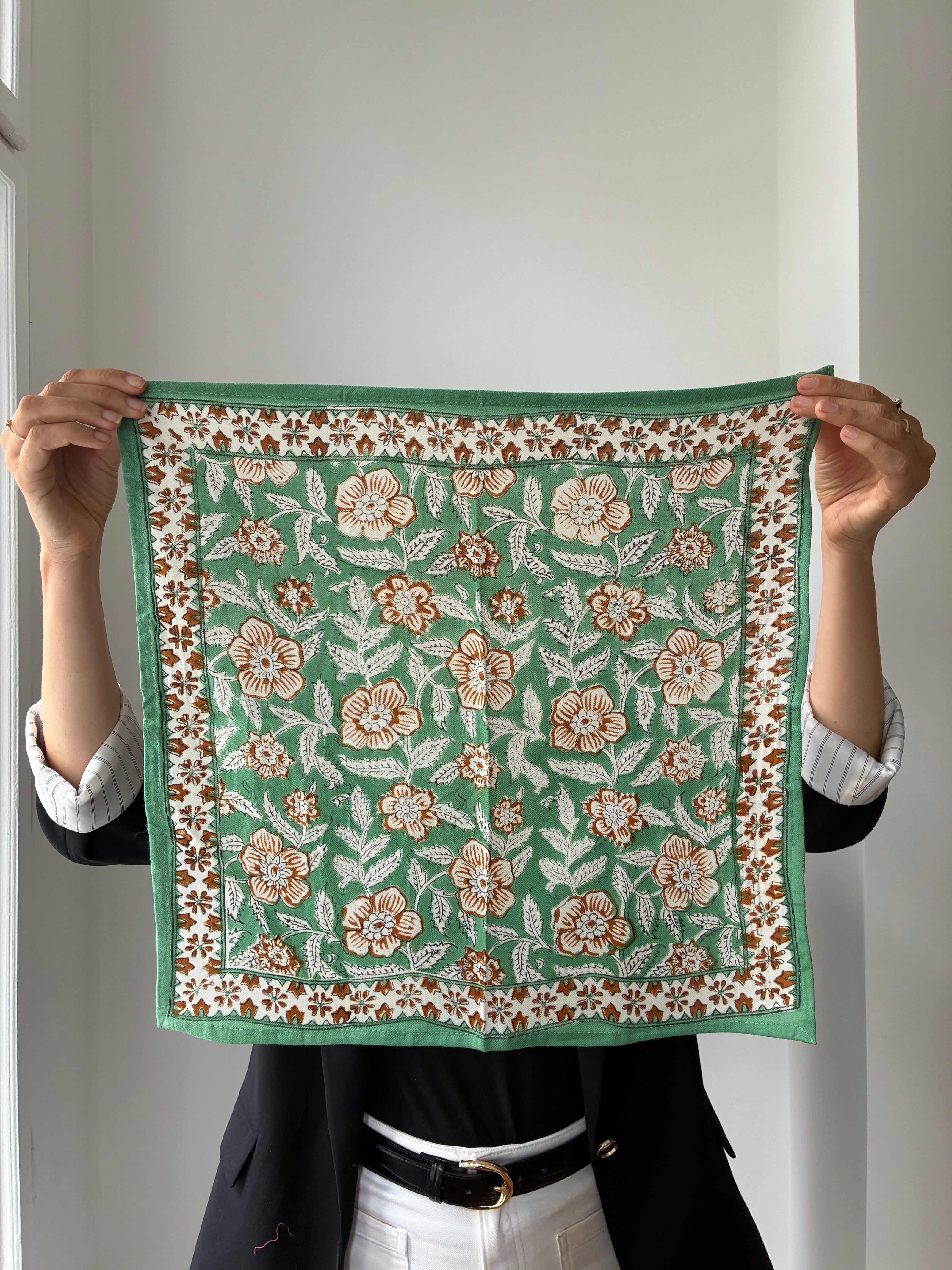 Tuch Delhi Jade - 50 x 50 cm