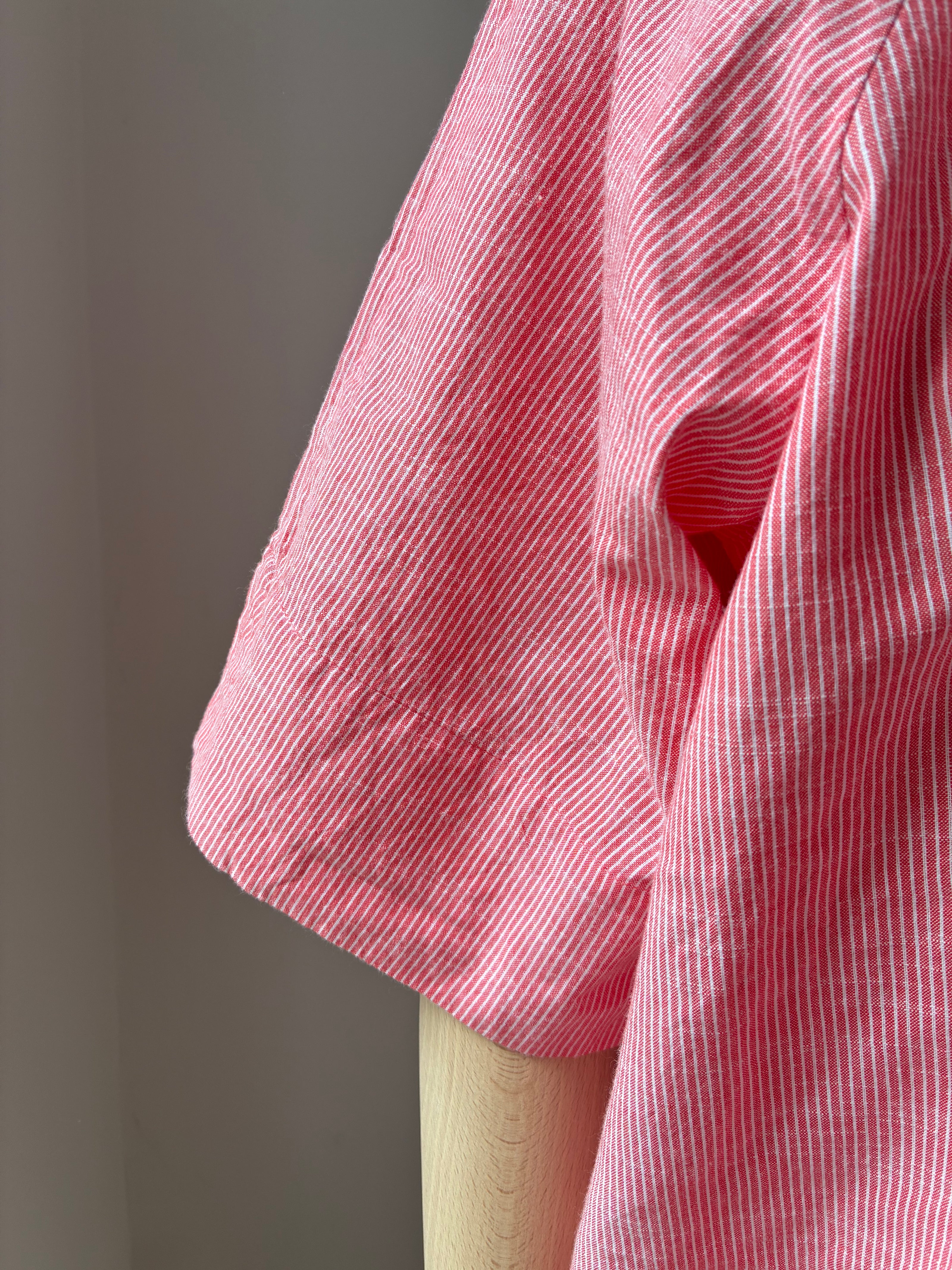 Bluse Abu Dhabi - Hot Coral Stripe / Koralle Gestreift