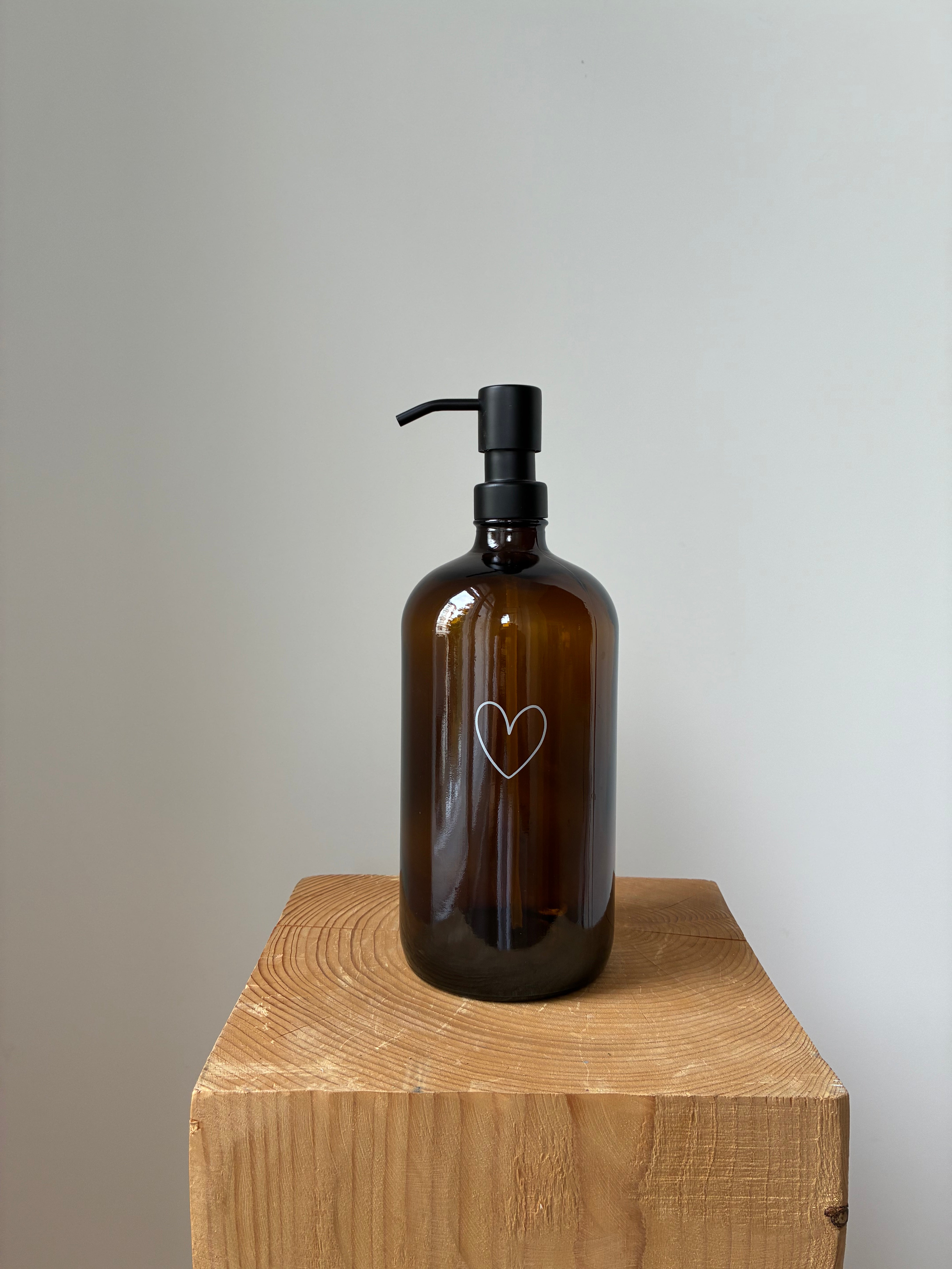 Seifenspender Herz - Braun (1 Liter)