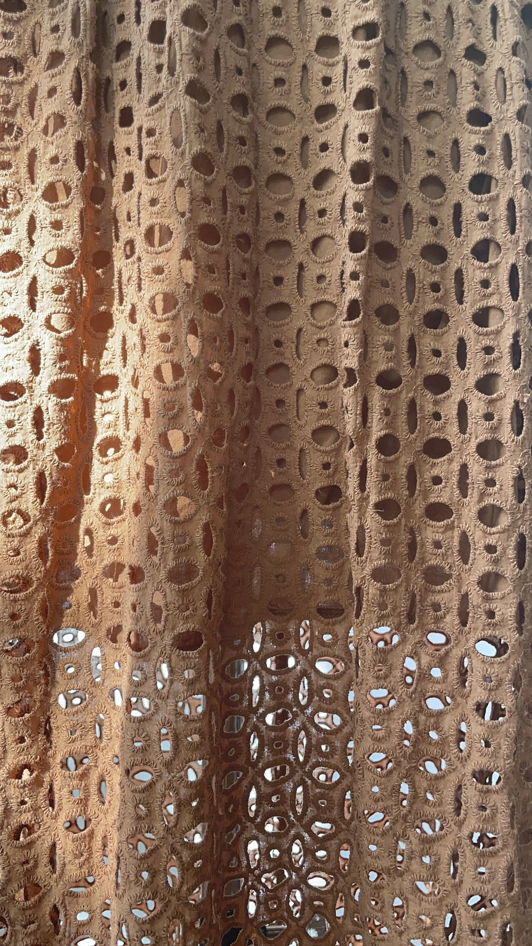 Rock mit Broderie-Spitze - Cappuccino