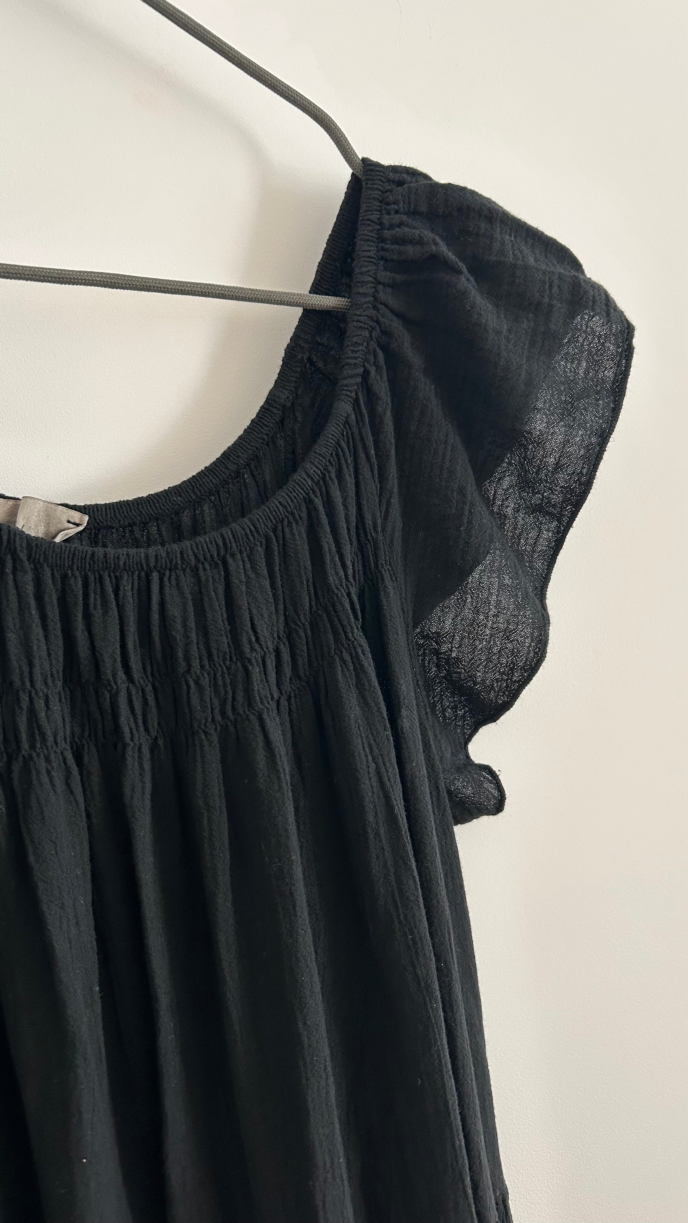 Sommerkleid aus Musselin - schwarz