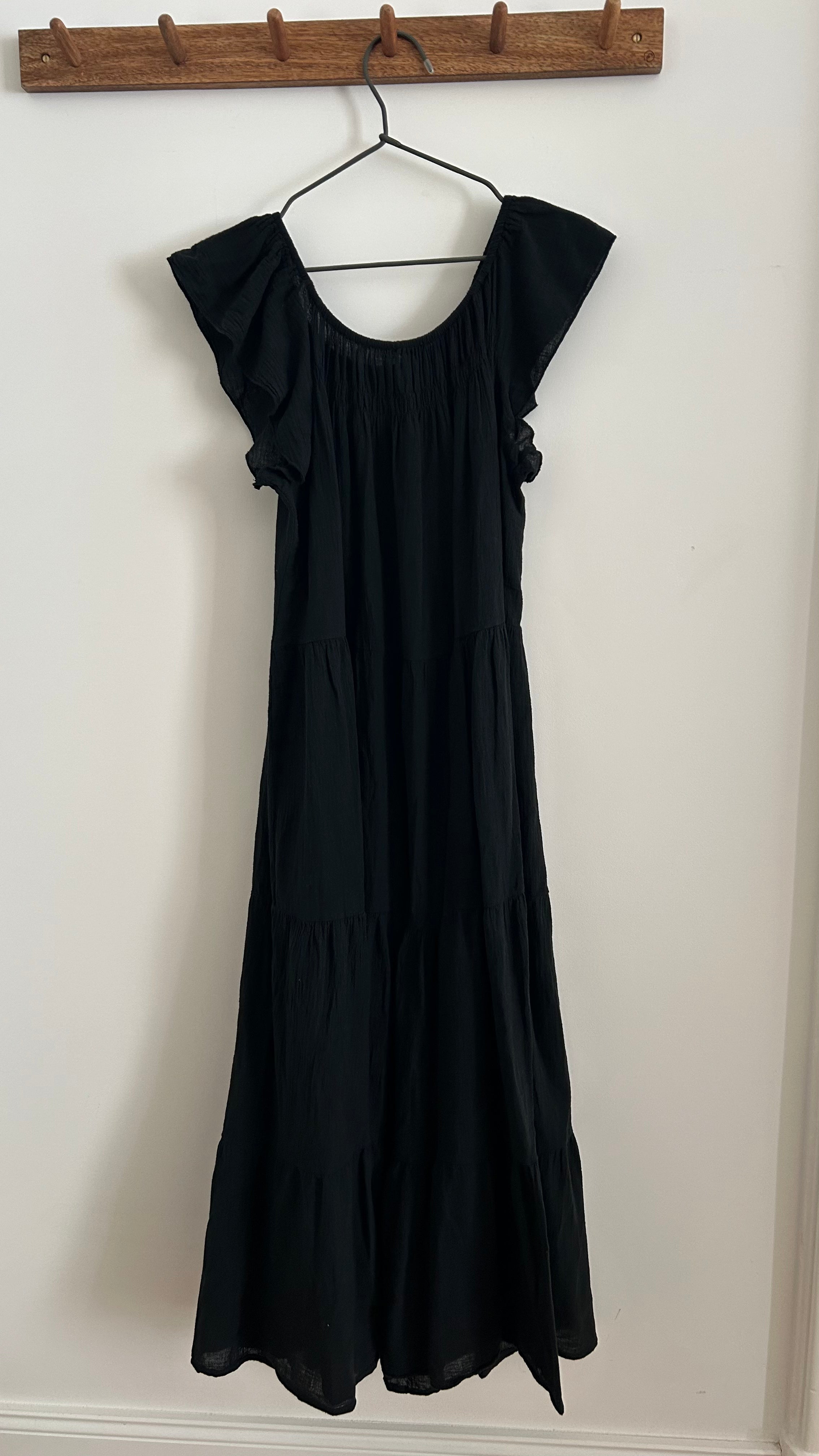Sommerkleid aus Musselin - schwarz