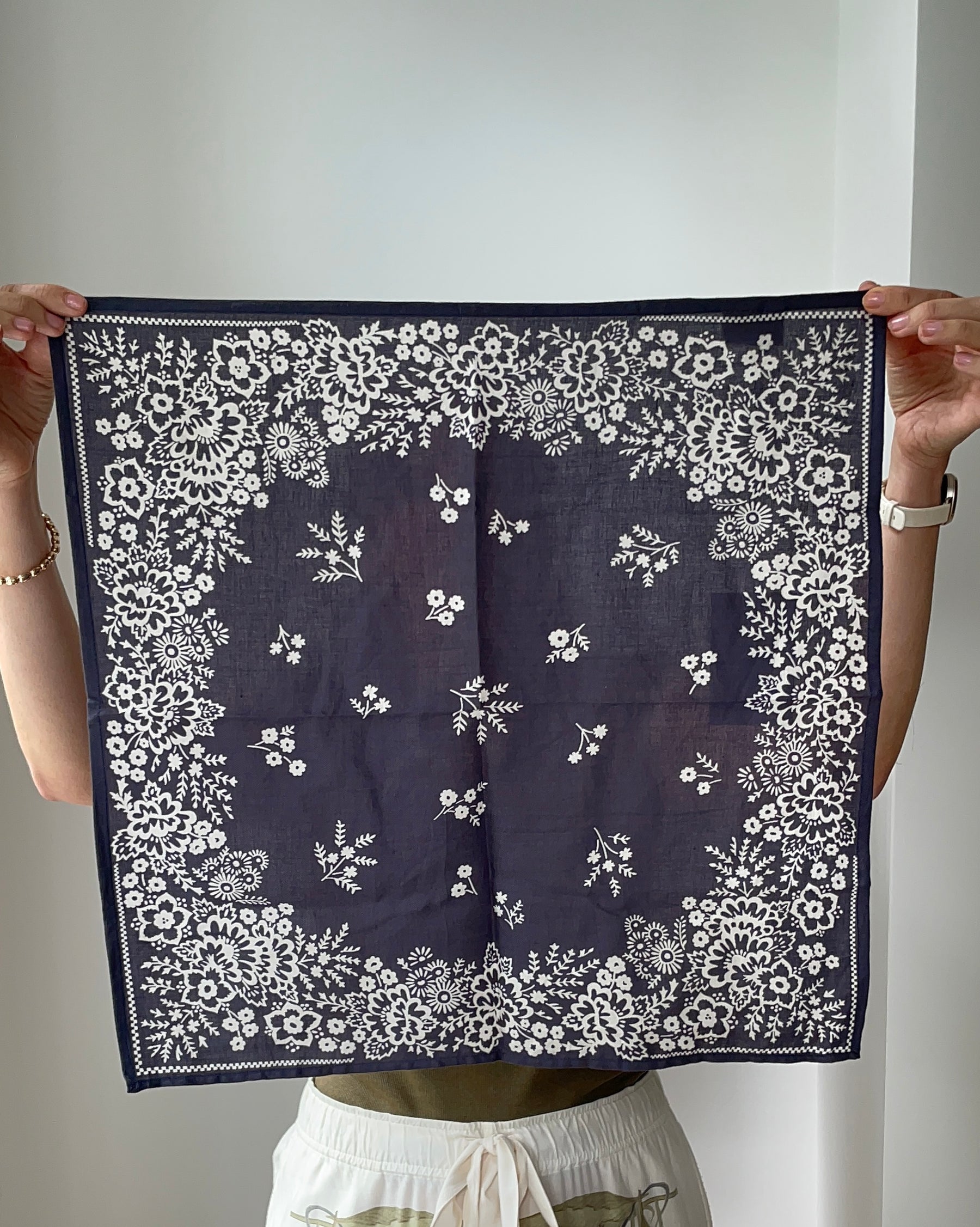 Tuch Mysore Anthrazit - 50 x 50 cm