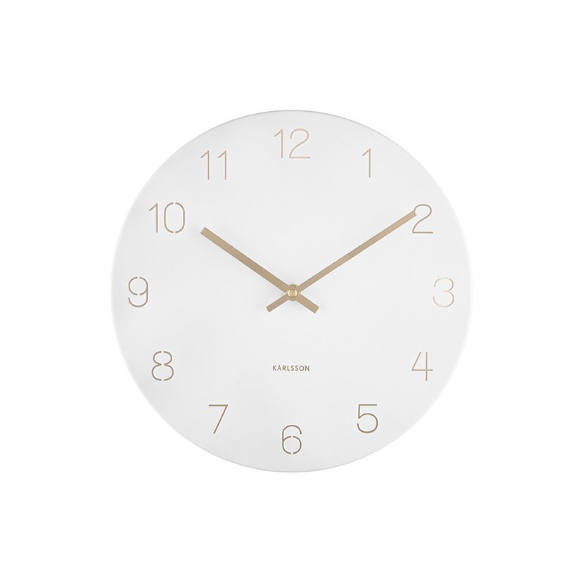 Frontansicht der kleinen Karlsson Wanduhr Charme