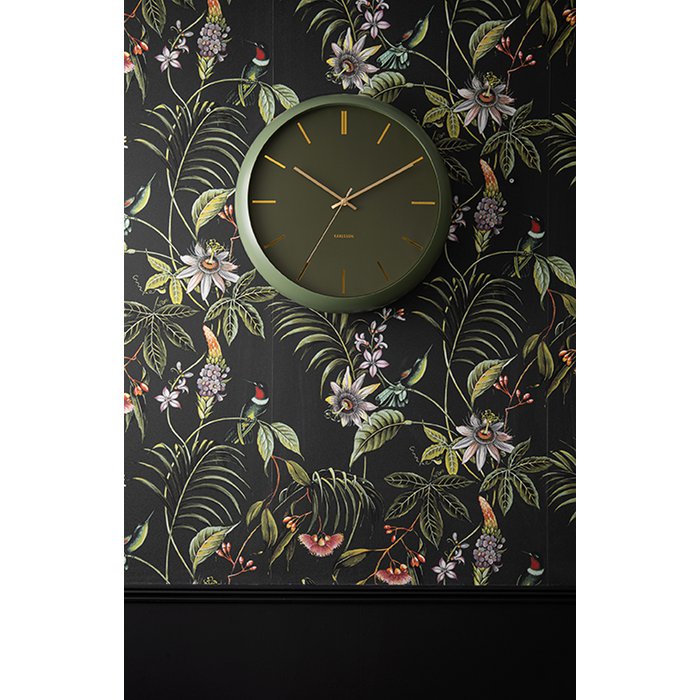 Karlsson Wanduhr Globus grün dekorativ an der Wand