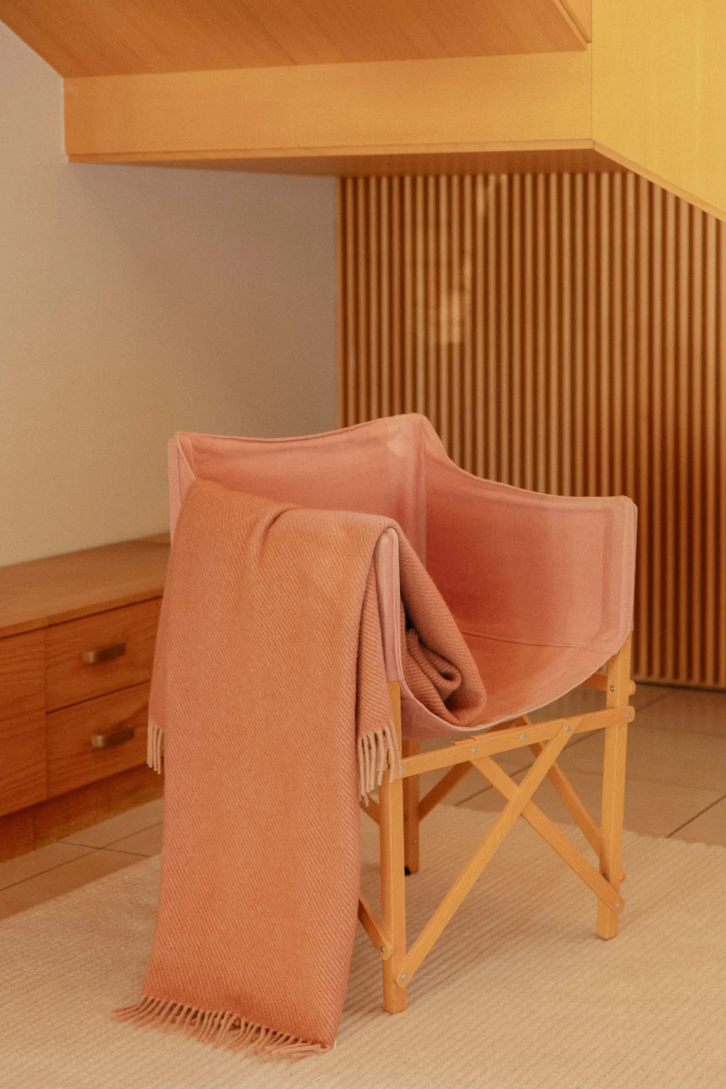 Wolldecke Ilo - powder/cinnamon