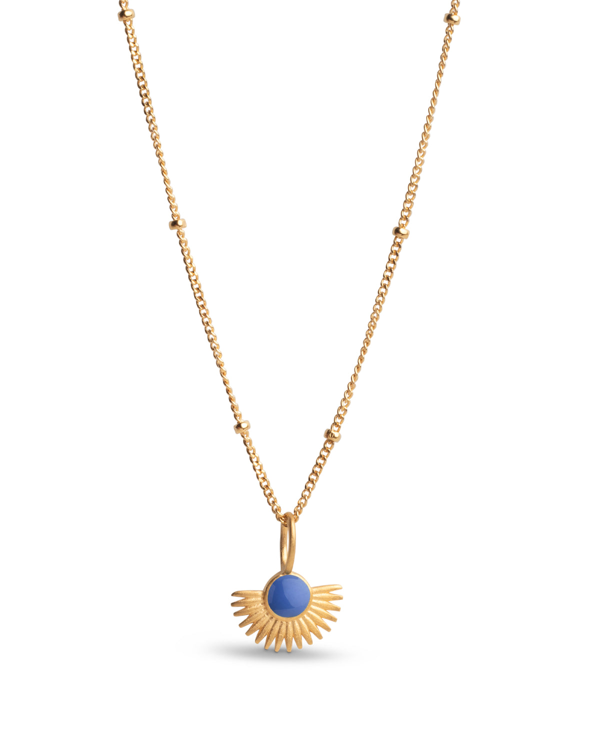 Halskette Soleil - gold/cornflower