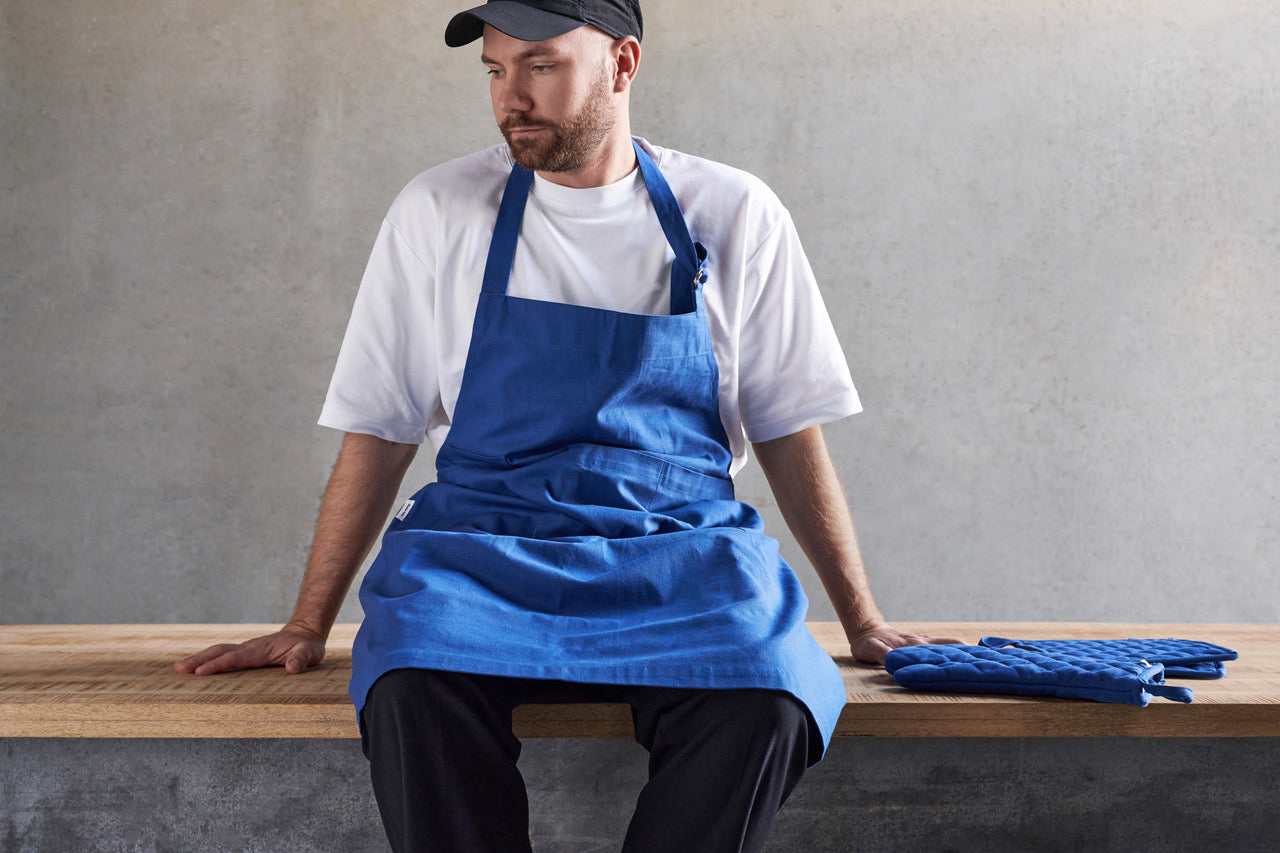 Ofenhandschuh Neat - blau