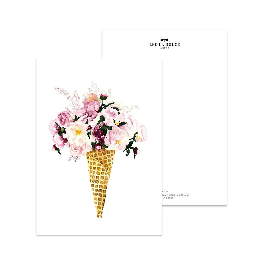 Postkarte - Flower Cone rosa