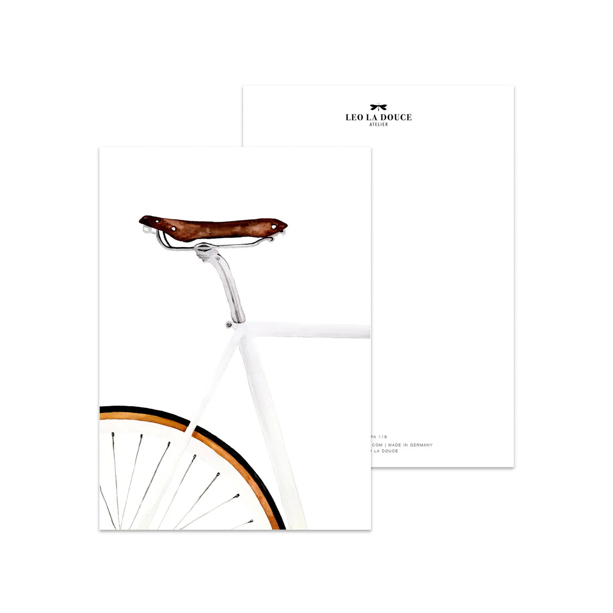 Postkarte - White Racer