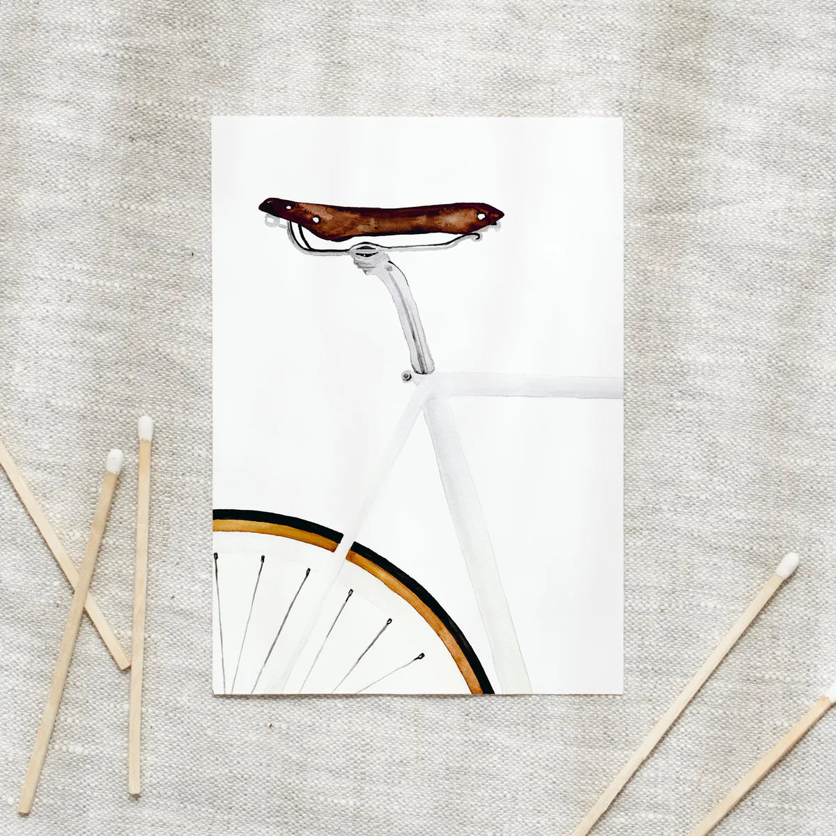 Postkarte - White Racer