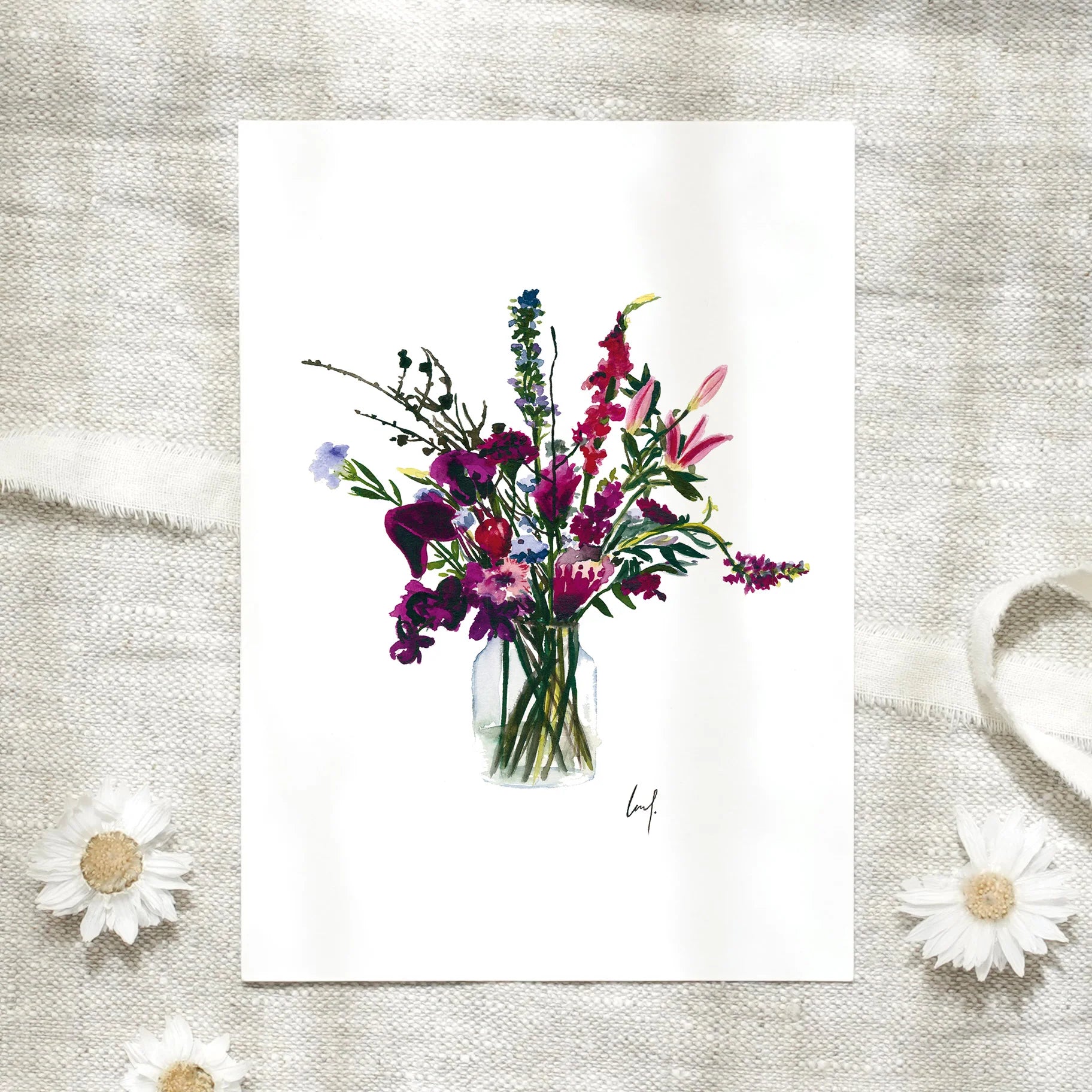 Postkarte - Violet Flowers