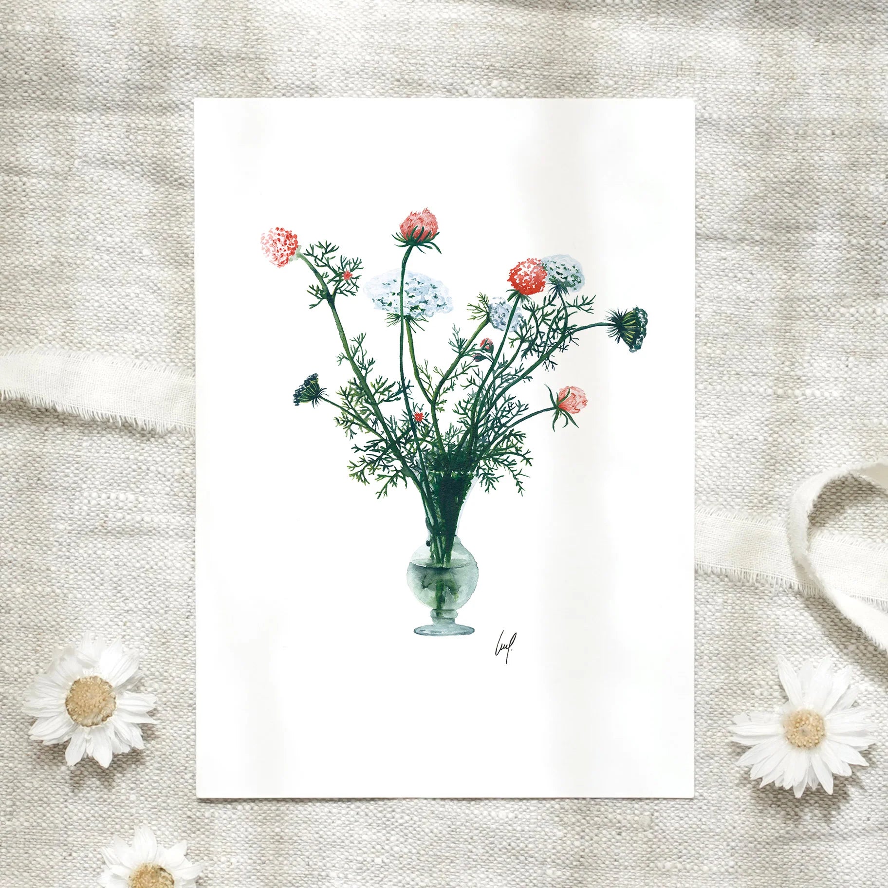 Postkarte - Delicate Flowers